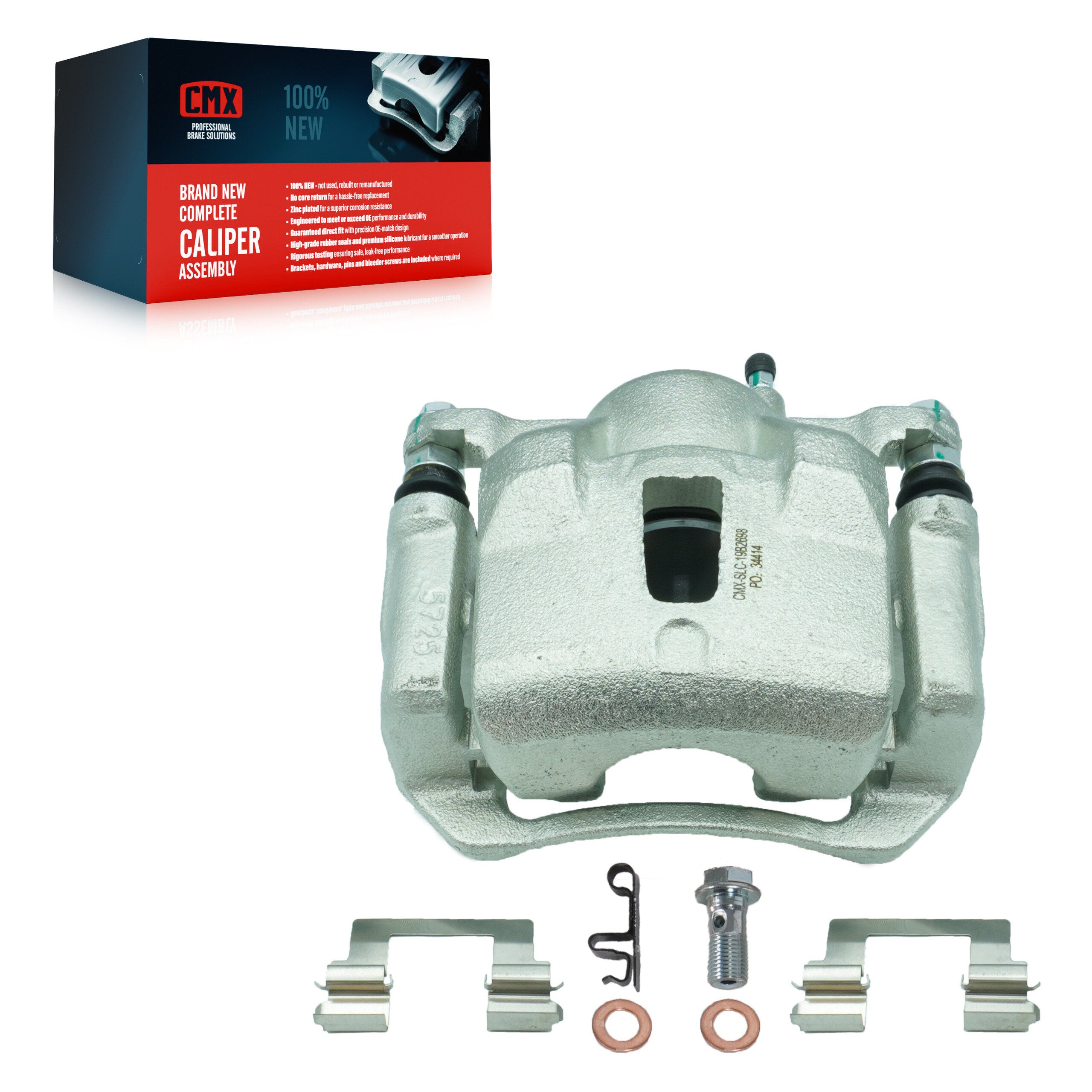 CMX SLC-19B2698 Disc Brake Caliper for 2003-2008 Pontiac Vibe, Toyota Corolla, Toyota Matrix - Front Left