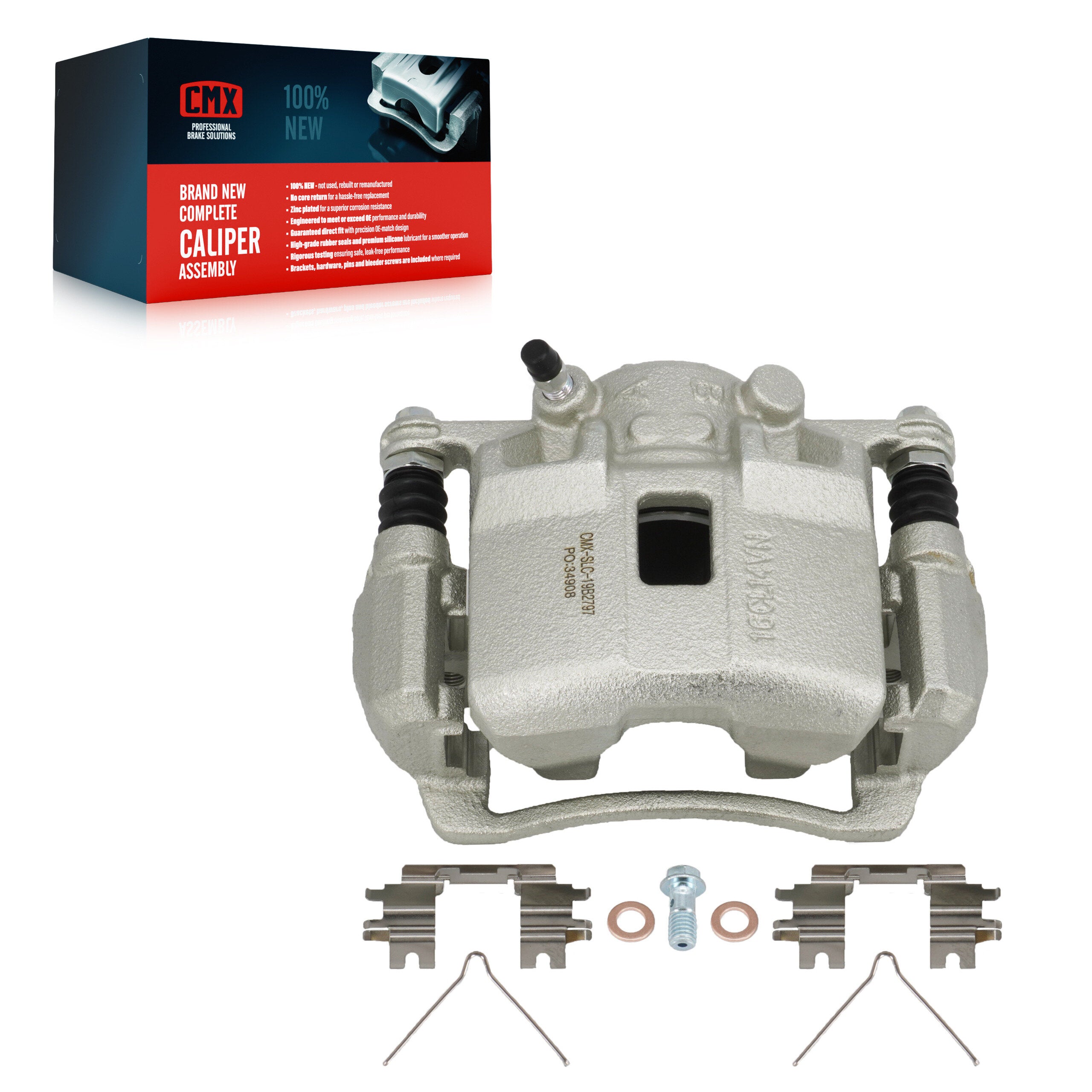 CMX SLC-19B2797 Disc Brake Caliper for 2002-2011 Honda Fit, Honda Civic, Acura RSX - Front Right, Front Left