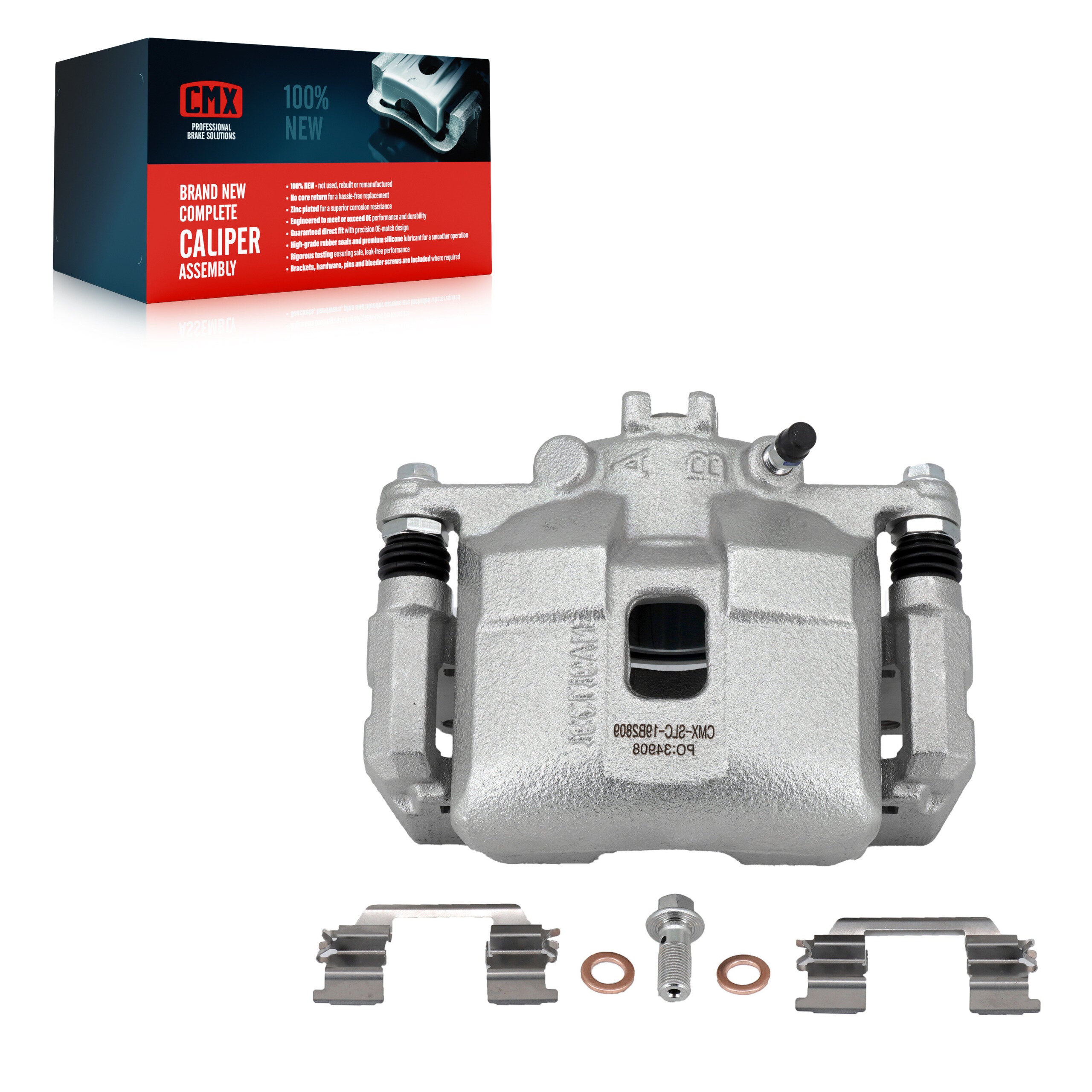 CMX SLC-19B2808 Disc Brake Caliper for 2000-2011 Honda Civic, Acura RSX, Honda S2000 - Front Left, Front Right
