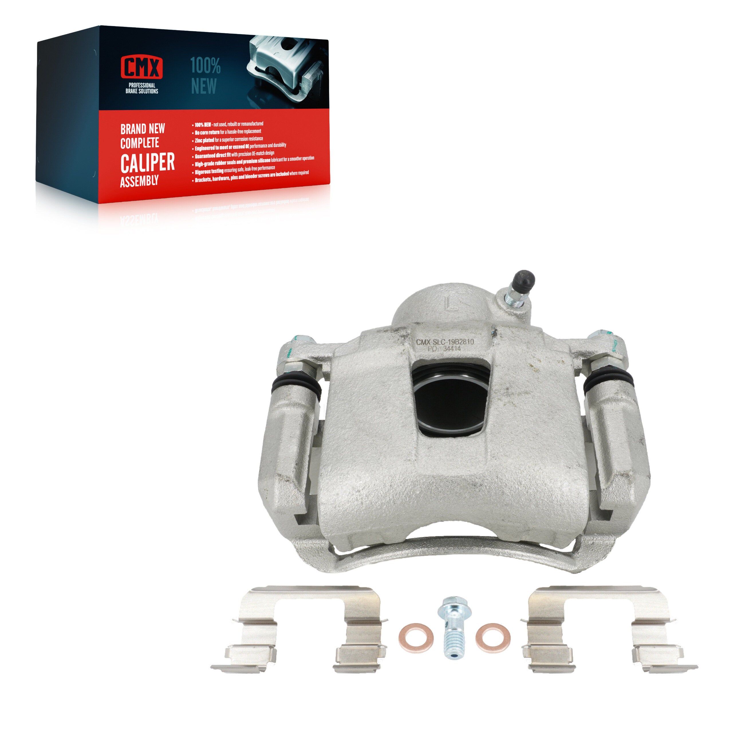 CMX SLC-19B2810 Disc Brake Caliper for 1999-2018 Chevrolet Spark EV, Chevrolet Aveo, Chevrolet Spark - Front Left