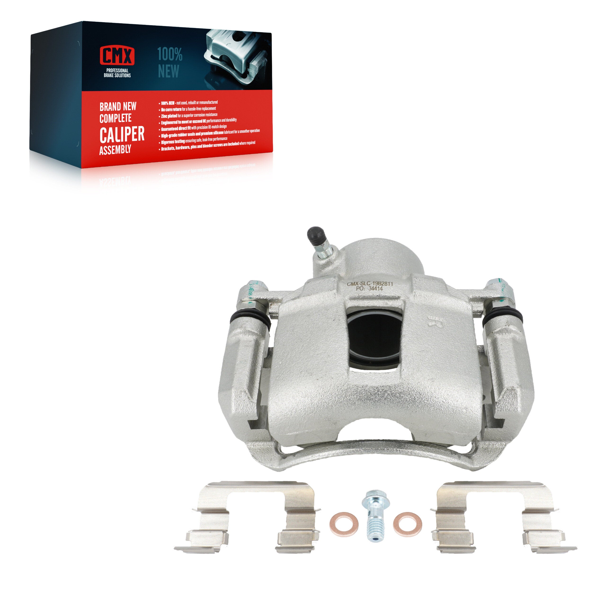 CMX SLC-19B2811 Disc Brake Caliper for 1999-2018 Chevrolet Spark EV, Chevrolet Aveo, Chevrolet Spark - Front Right