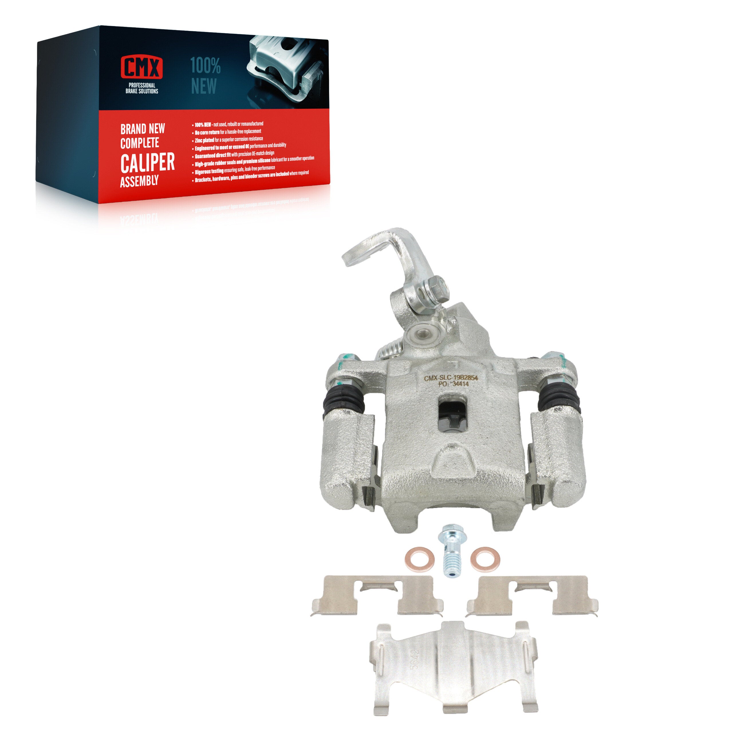CMX SLC-19B2854 Disc Brake Caliper for 2001-2005 Kia Spectra, Kia Spectra5, Hyundai Tiburon - Rear Left