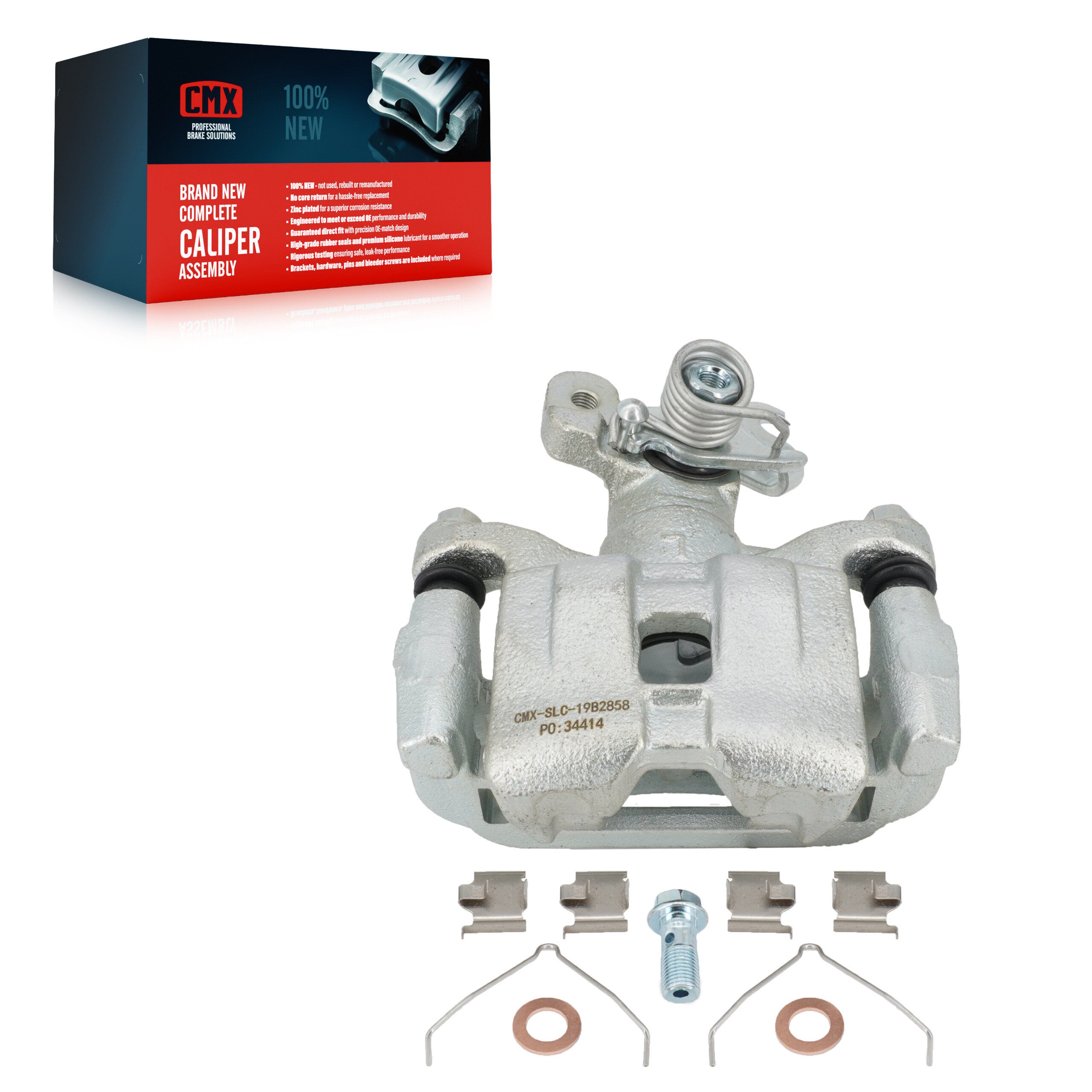 CMX SLC-19B2858 Disc Brake Caliper for 2003-2005 Mazda 6 - Rear Left