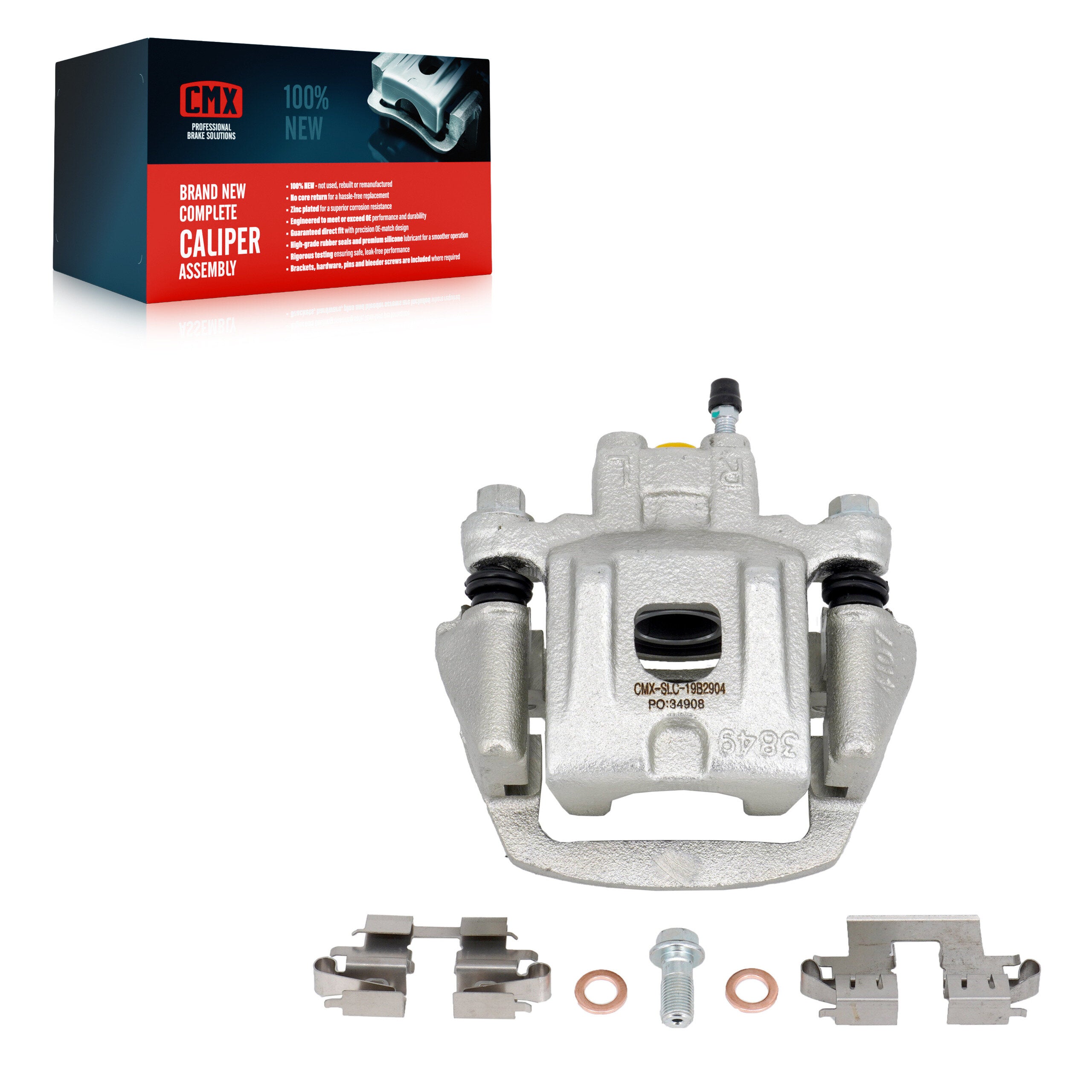 CMX SLC-19B2904 Disc Brake Caliper for 2004-2007 Toyota Highlander - Rear Right