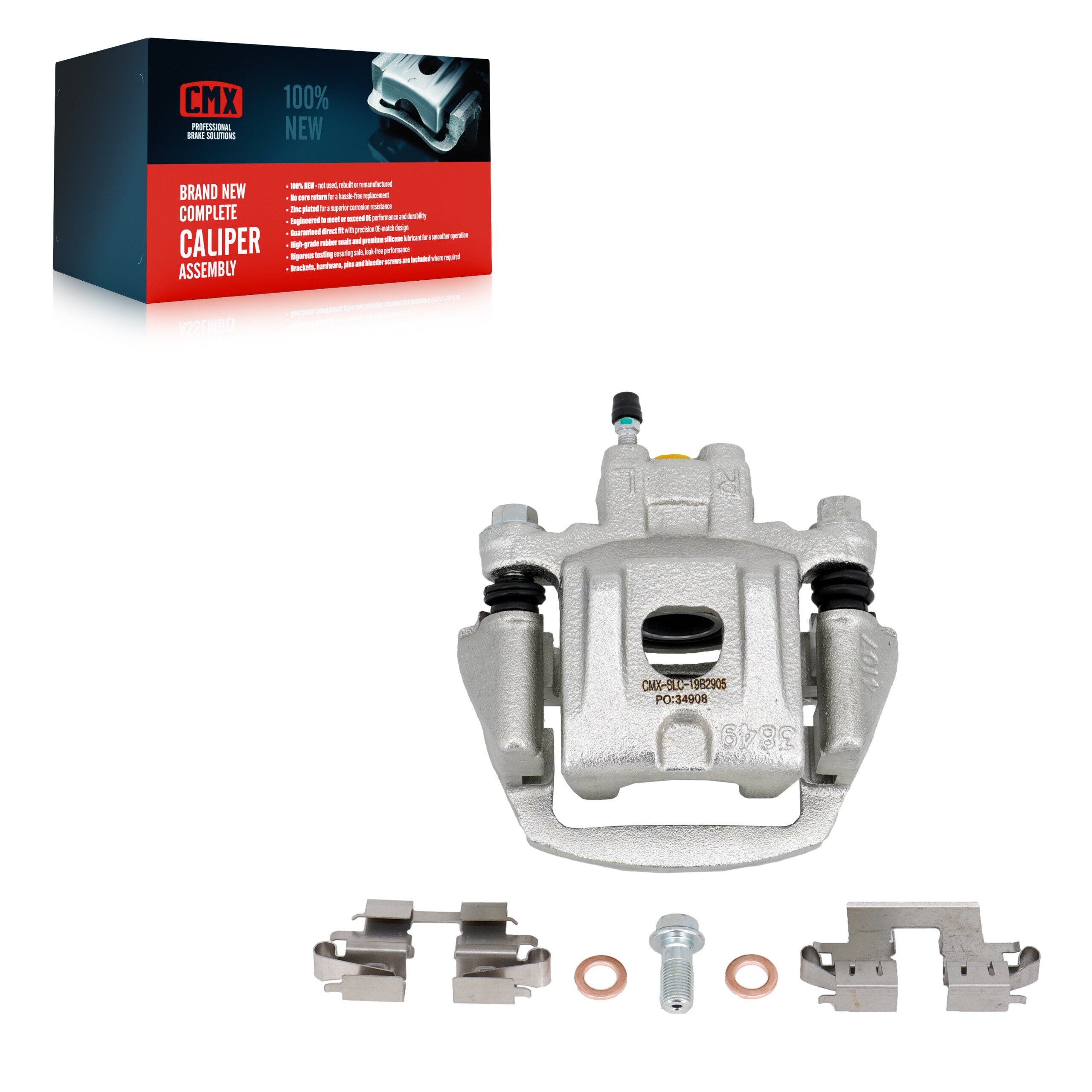 CMX SLC-19B2905 Disc Brake Caliper for 2004-2007 Toyota Highlander - Rear Left