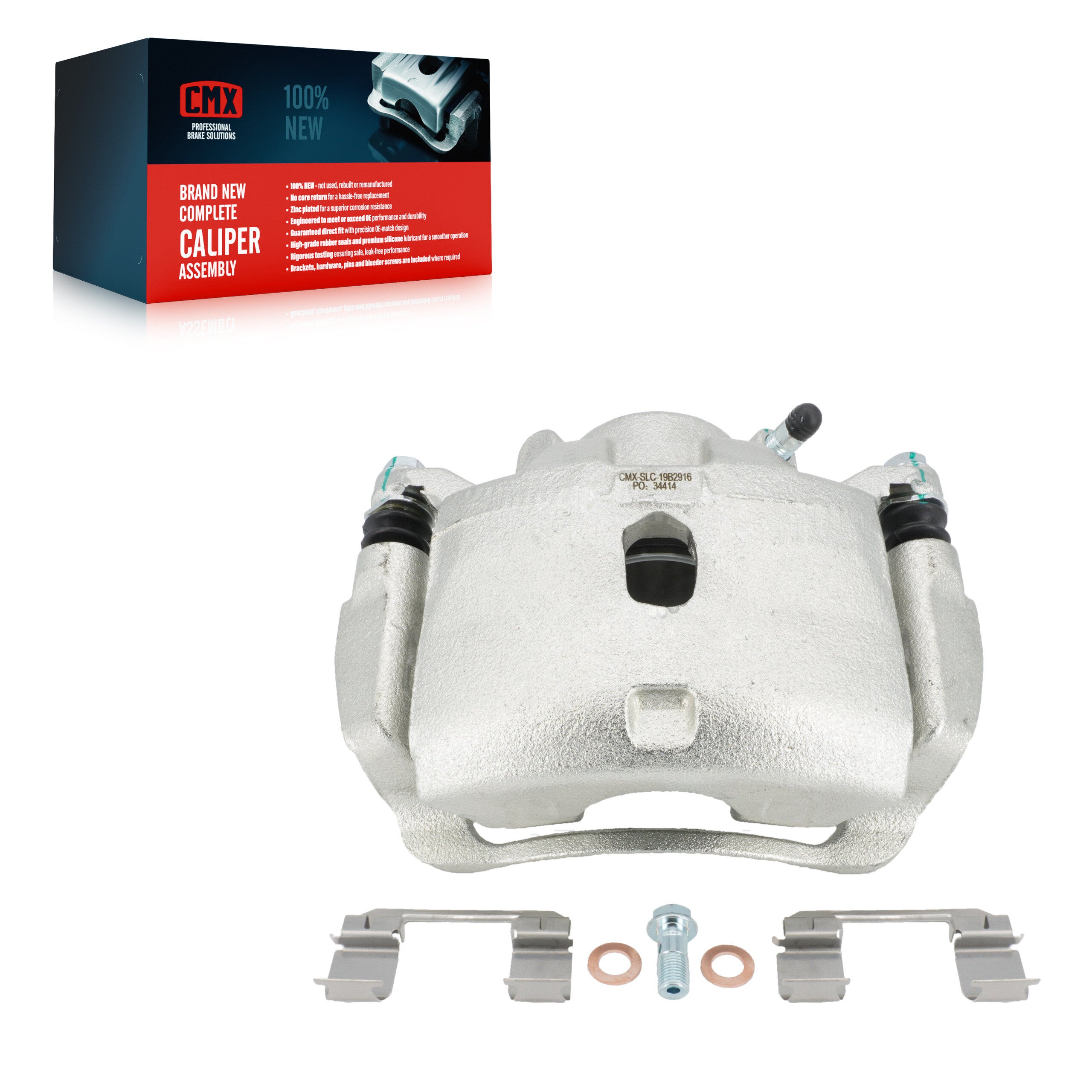 CMX SLC-19B2916 Disc Brake Caliper for 2005-2015 Acura ILX, Honda Civic, Honda CR-V - Front Left, Front Right