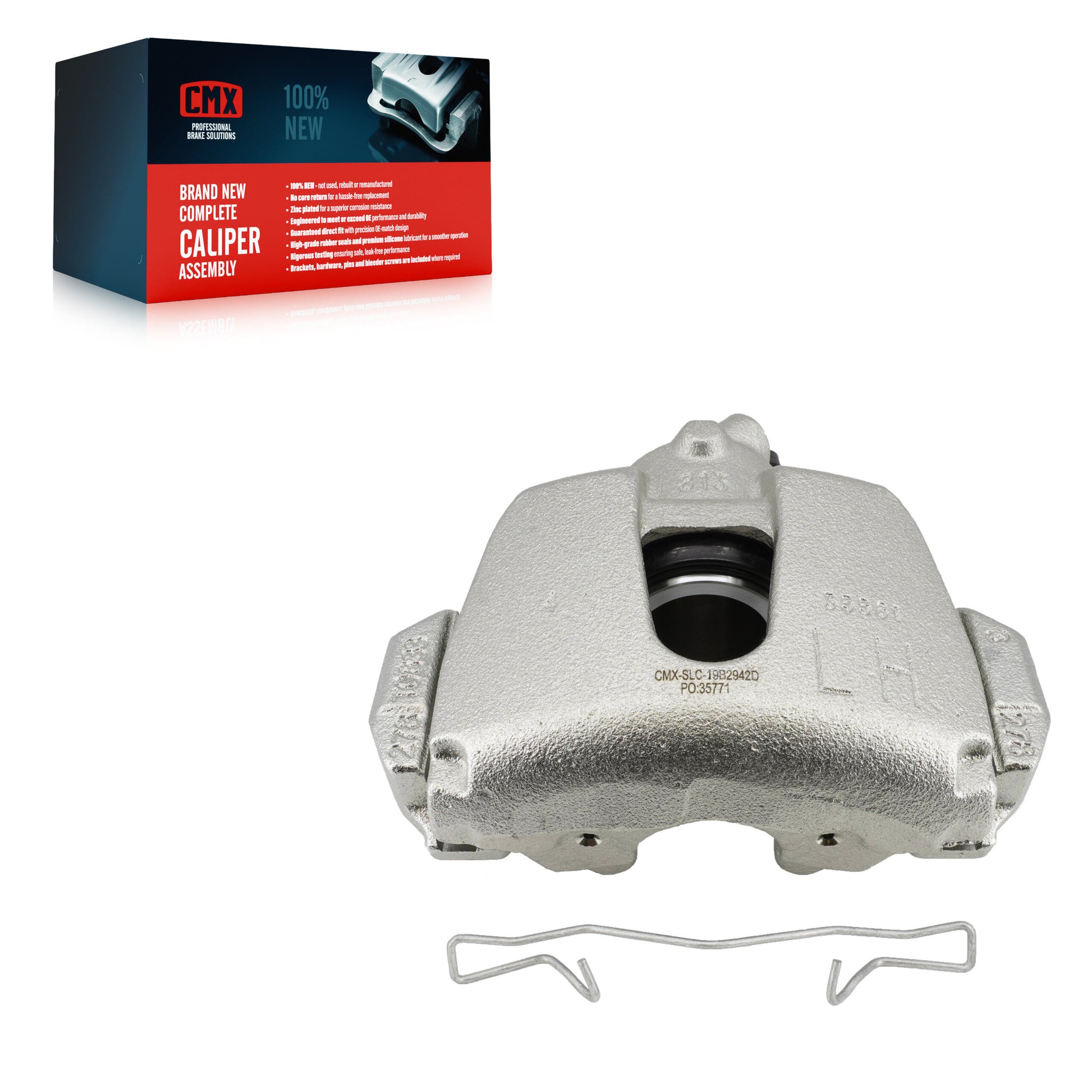 CMX SLC-19B2942D Disc Brake Caliper for 2012-2018 Ford C-Max, Ford Focus - Front Left
