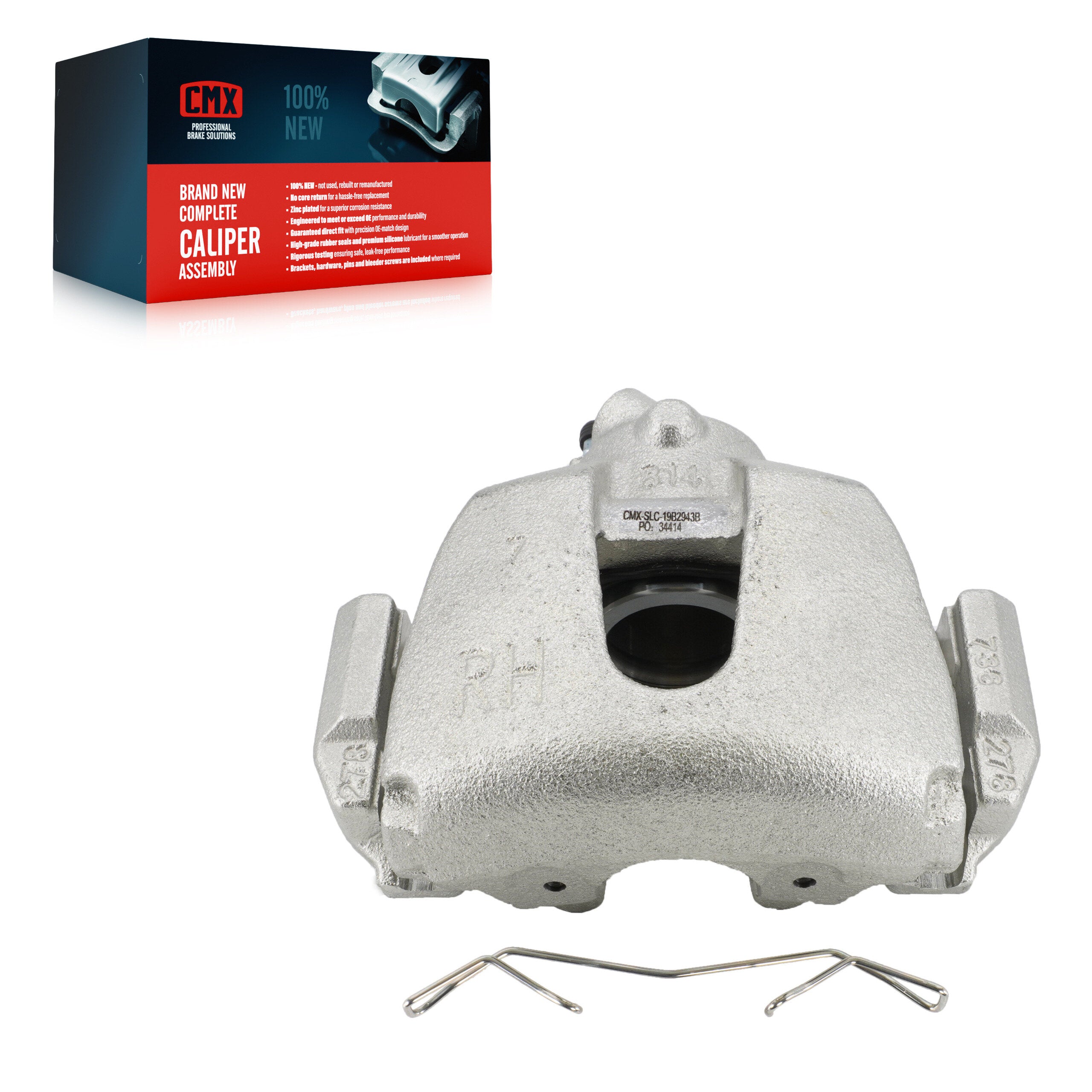 CMX SLC-19B2943B Disc Brake Caliper for 2004-2013 Mazda 3, Mazda 3 Sport - Front Right