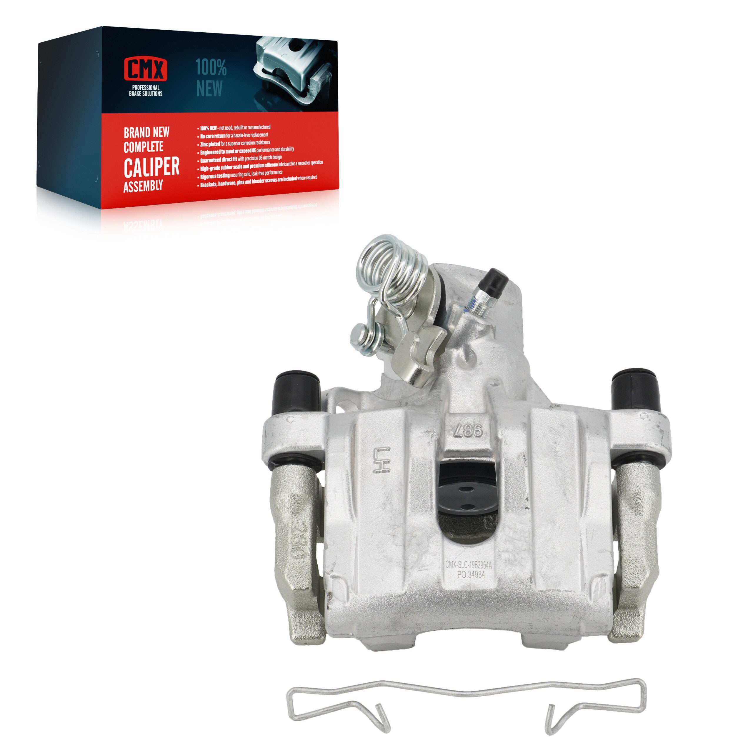 CMX SLC-19B2955A Disc Brake Caliper for 2004-2013 Mazda 3, Mazda 3 Sport, Volvo C30 - Rear Right