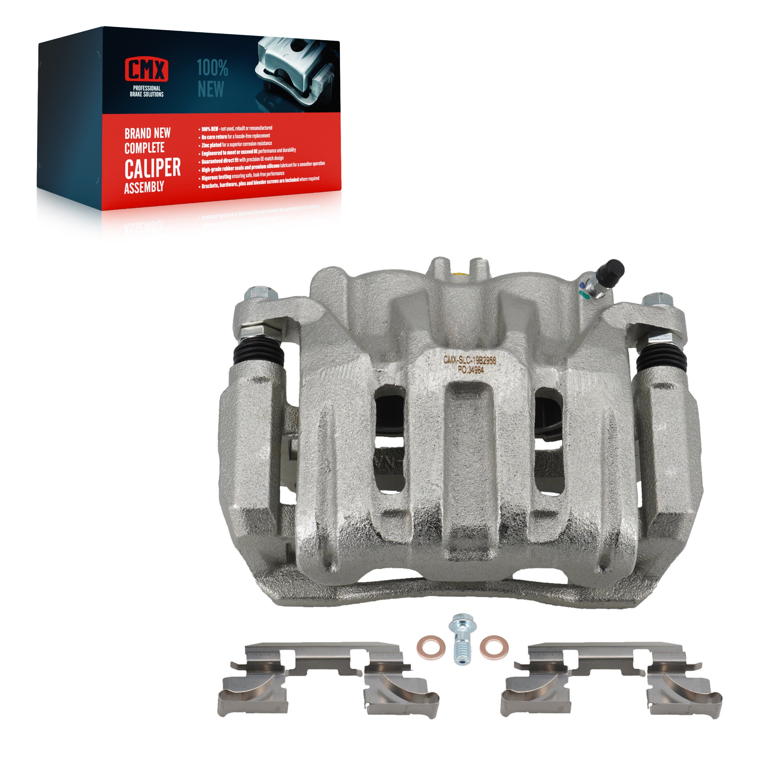 CMX SLC-19B2958 Disc Brake Caliper for 2005-2016 Honda Crosstour, Honda CR-V, Honda Accord Crosstour - Front Left