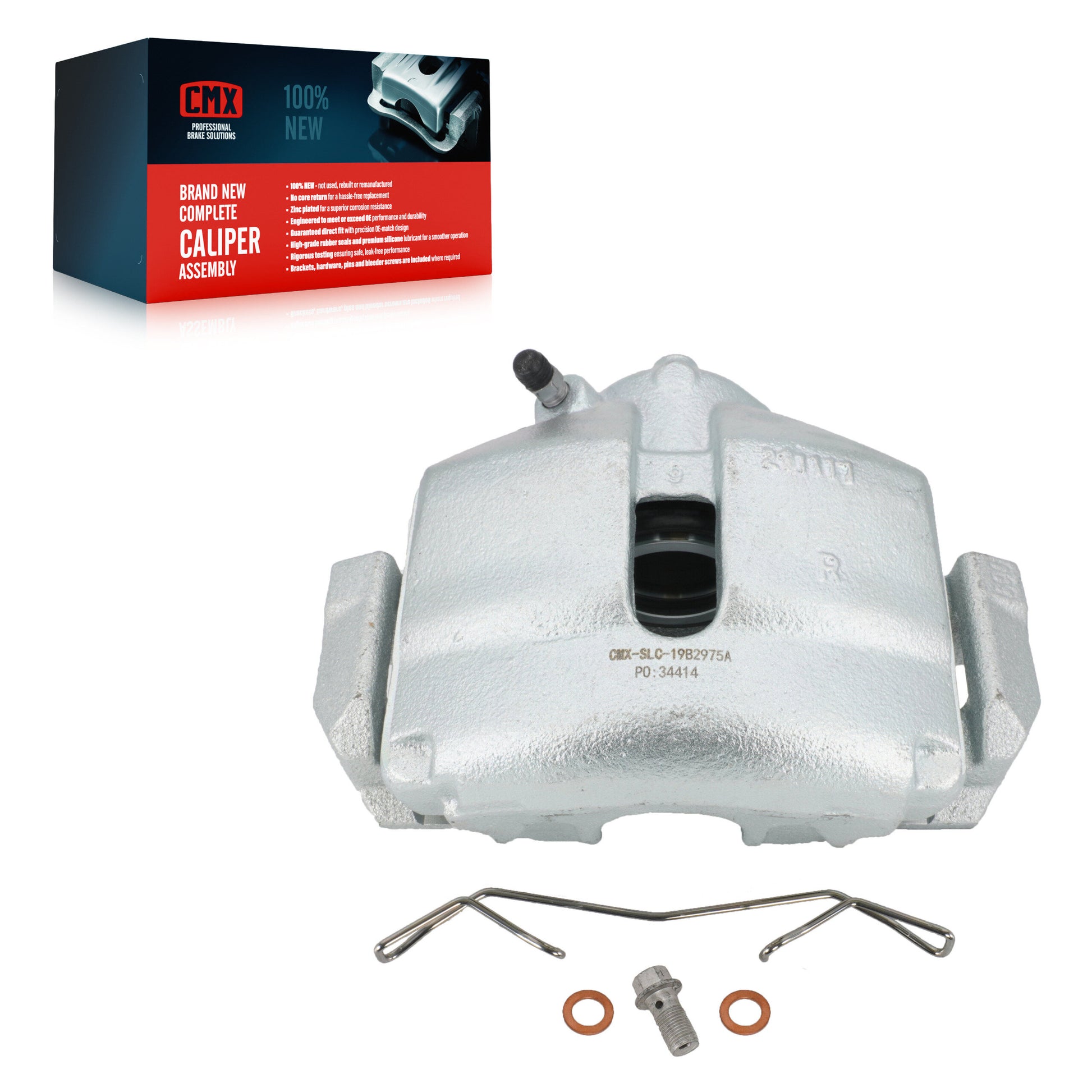 CMX SLC-19B2975A Disc Brake Caliper for 2005-2018 Volkswagen Jetta, Volkswagen Beetle, Volkswagen CC - Front Right
