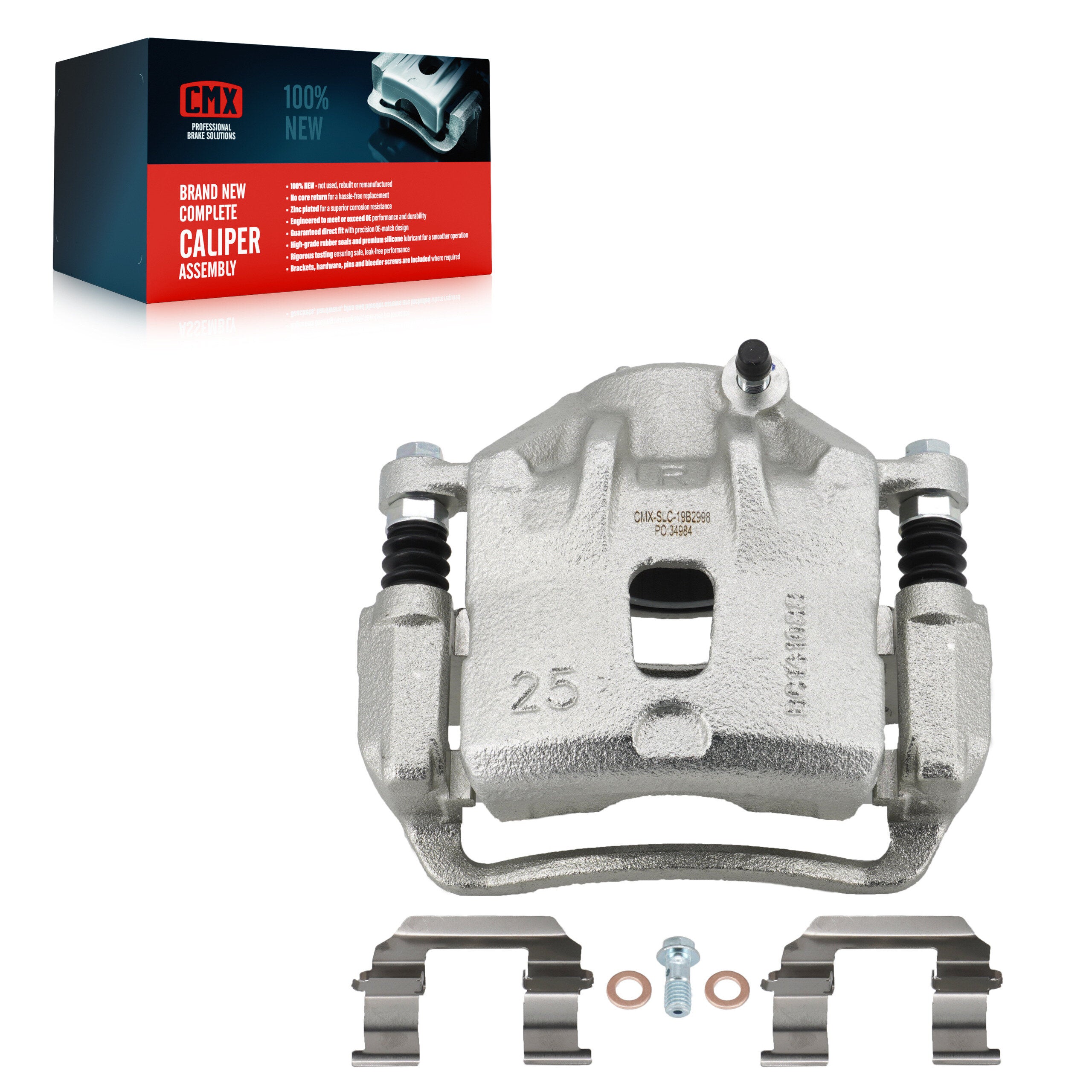 CMX SLC-19B2998 Disc Brake Caliper for 2006-2013 Kia Soul, Hyundai Elantra, Kia Magentis - Front Left, Front Right