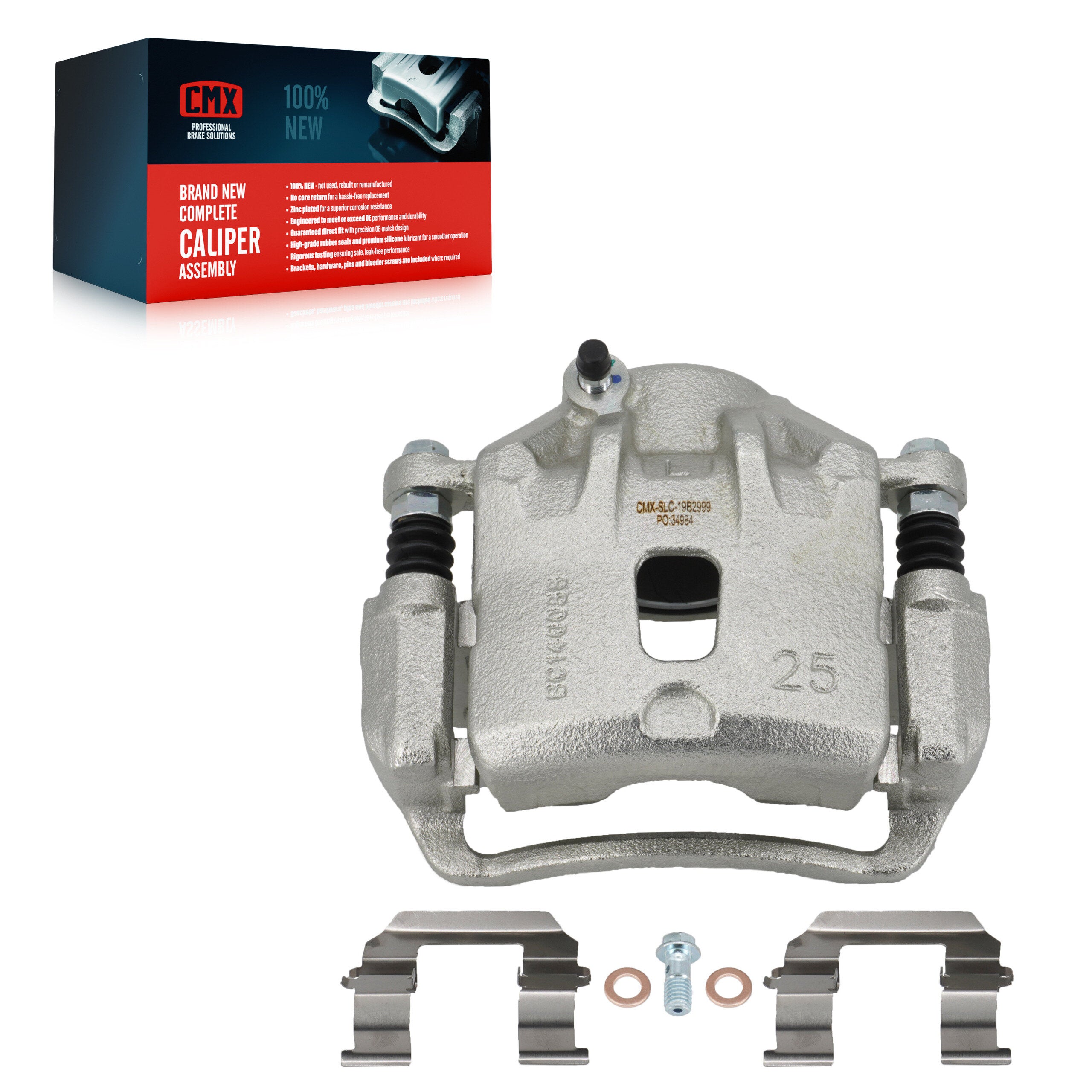 CMX SLC-19B2999 Disc Brake Caliper for 2006-2013 Kia Soul, Hyundai Elantra, Kia Magentis - Front Right, Front Left