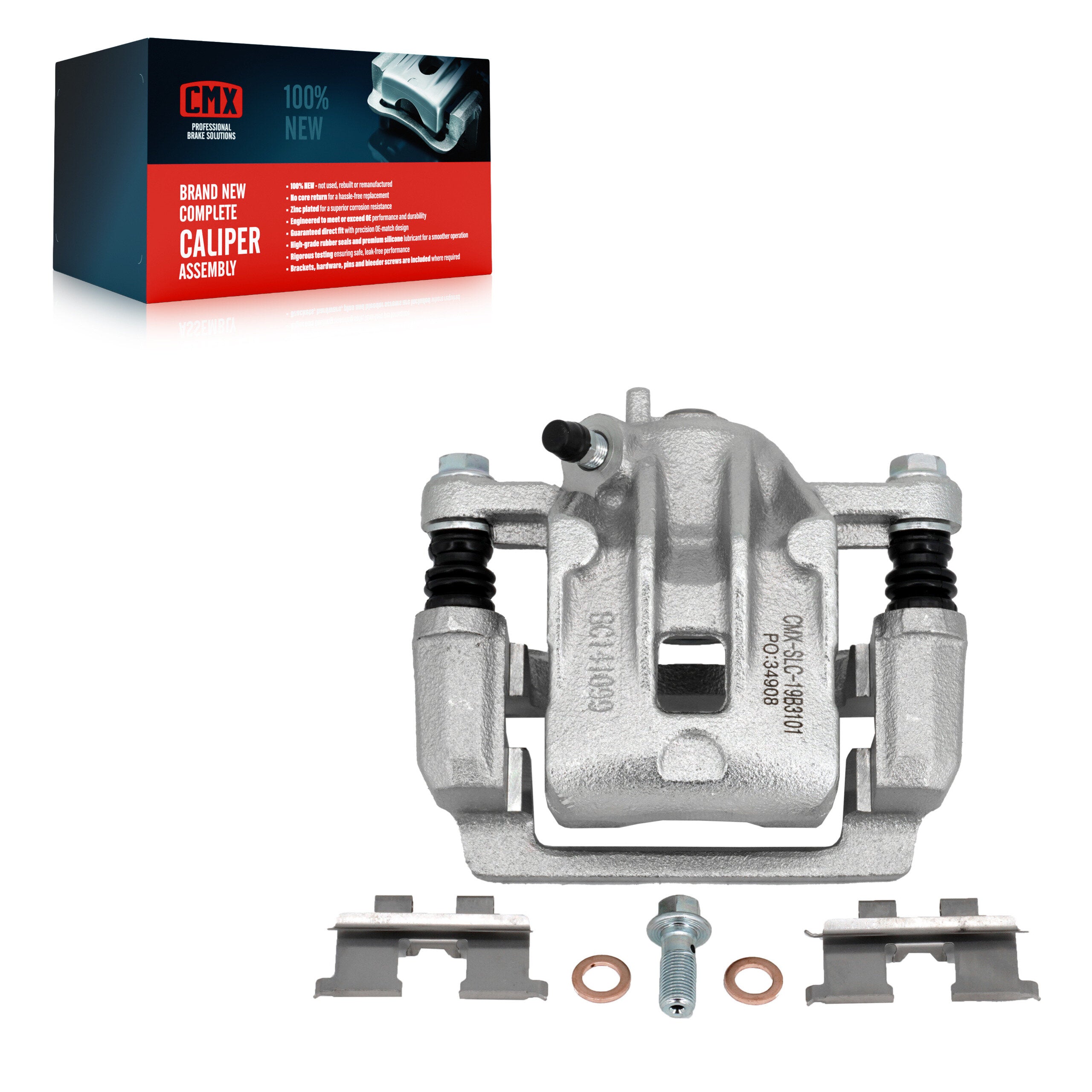 CMX SLC-19B3101 Disc Brake Caliper for 2005-2010 Hyundai Sonata, Kia Magentis, Kia Optima - Rear Left, Rear Right