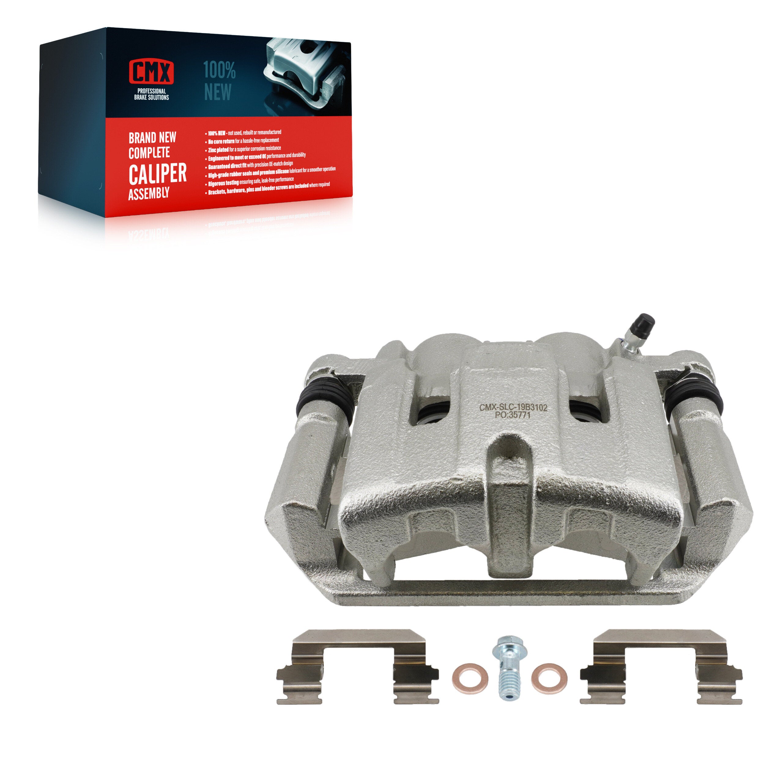 CMX SLC-19B3102 Disc Brake Caliper for 2006-2020 Acura TLX, Acura TL, Honda Ridgeline - Front Left