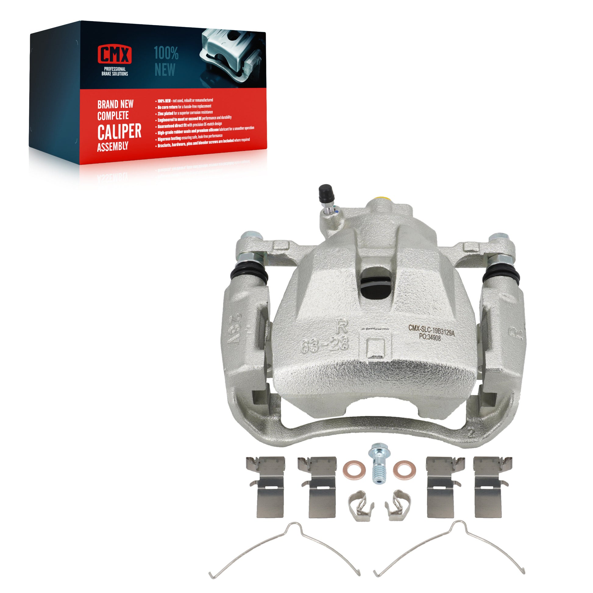 CMX SLC-19B3129A Disc Brake Caliper for 2007-2018 Lexus ES300h, Toyota Avalon, Lexus ES350 - Front Right