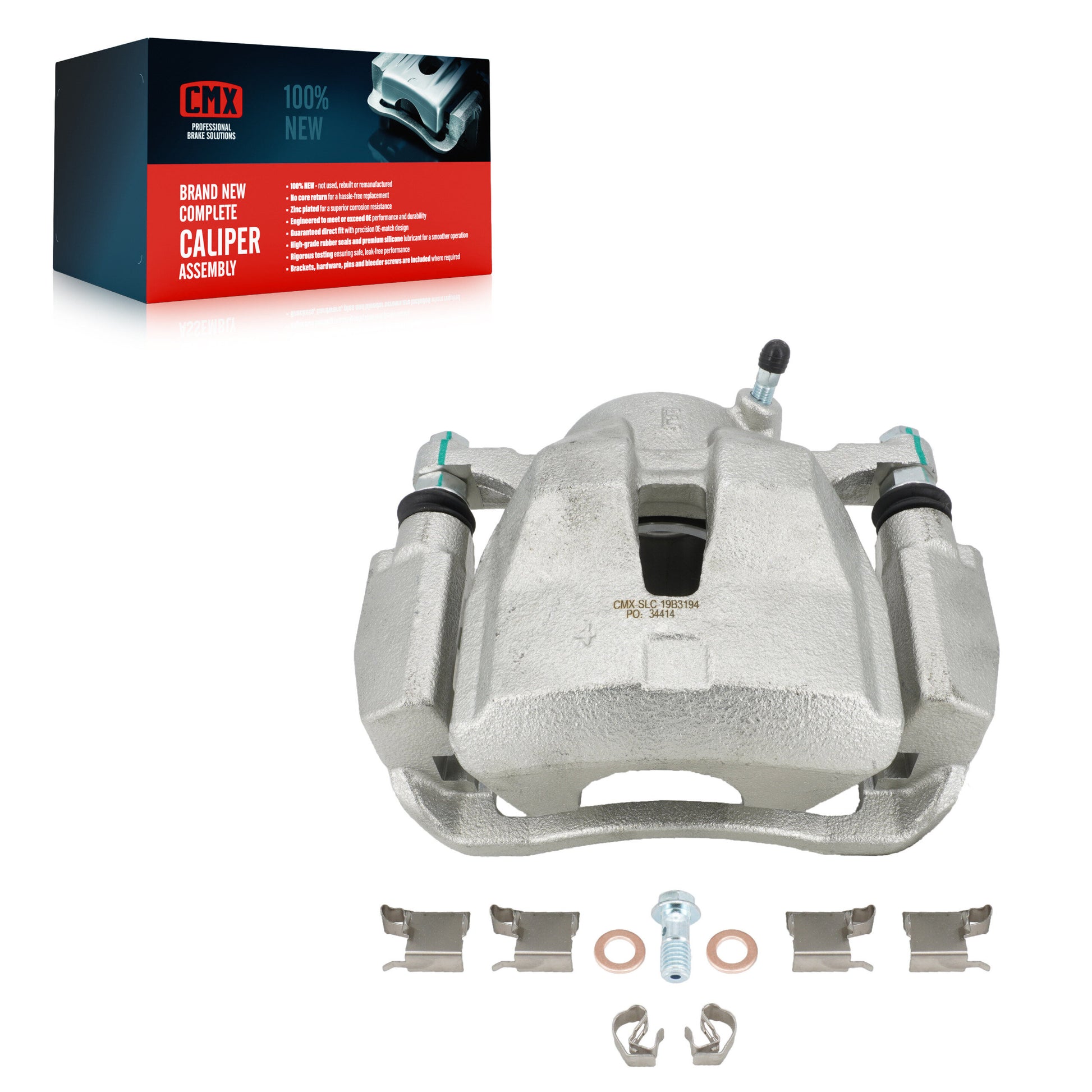 CMX SLC-19B3194 Disc Brake Caliper for 2006-2020 Toyota RAV4, Toyota Corolla iM, Scion iM - Front Left
