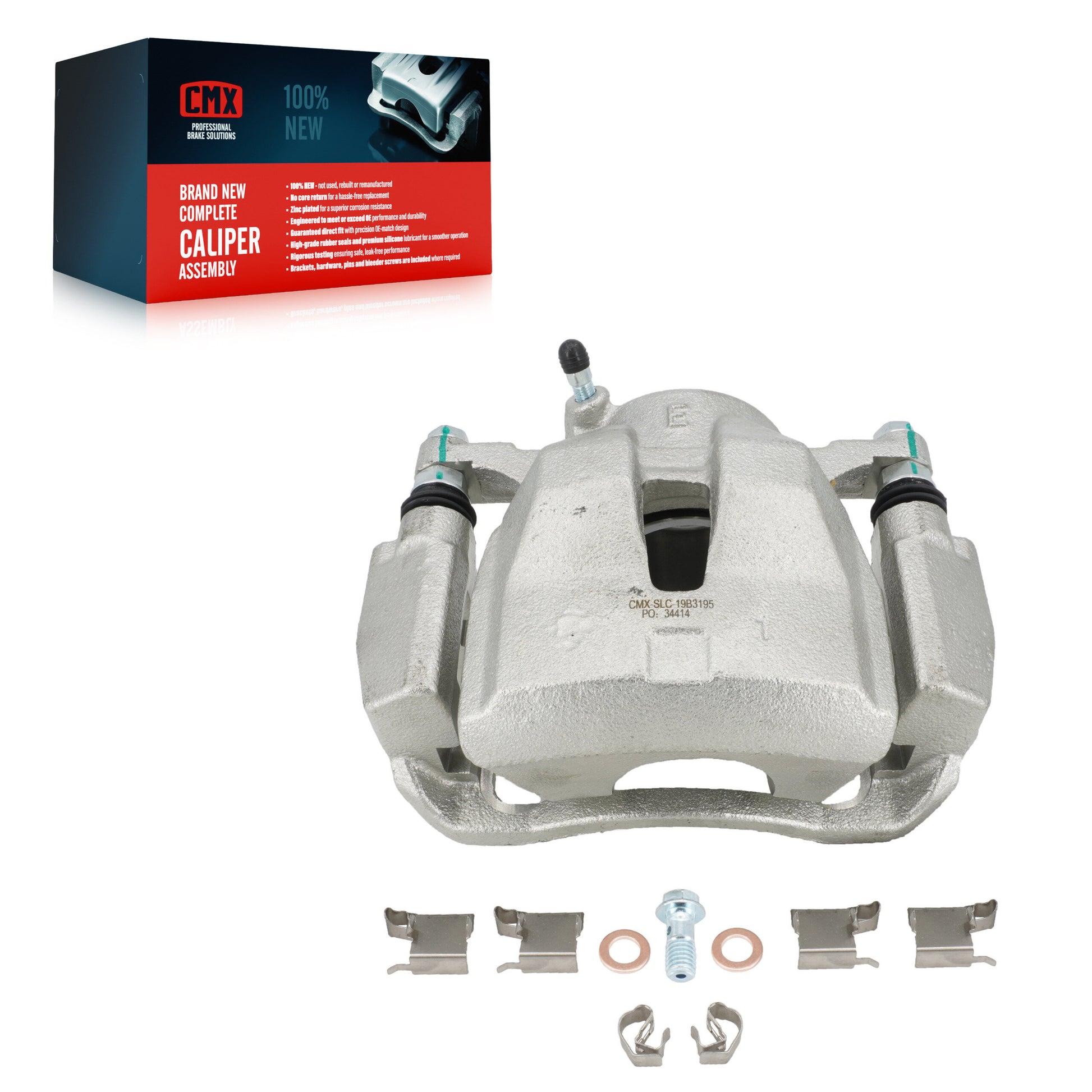CMX SLC-19B3195 Disc Brake Caliper for 2006-2020 Toyota RAV4, Toyota Corolla iM, Scion iM - Front Right