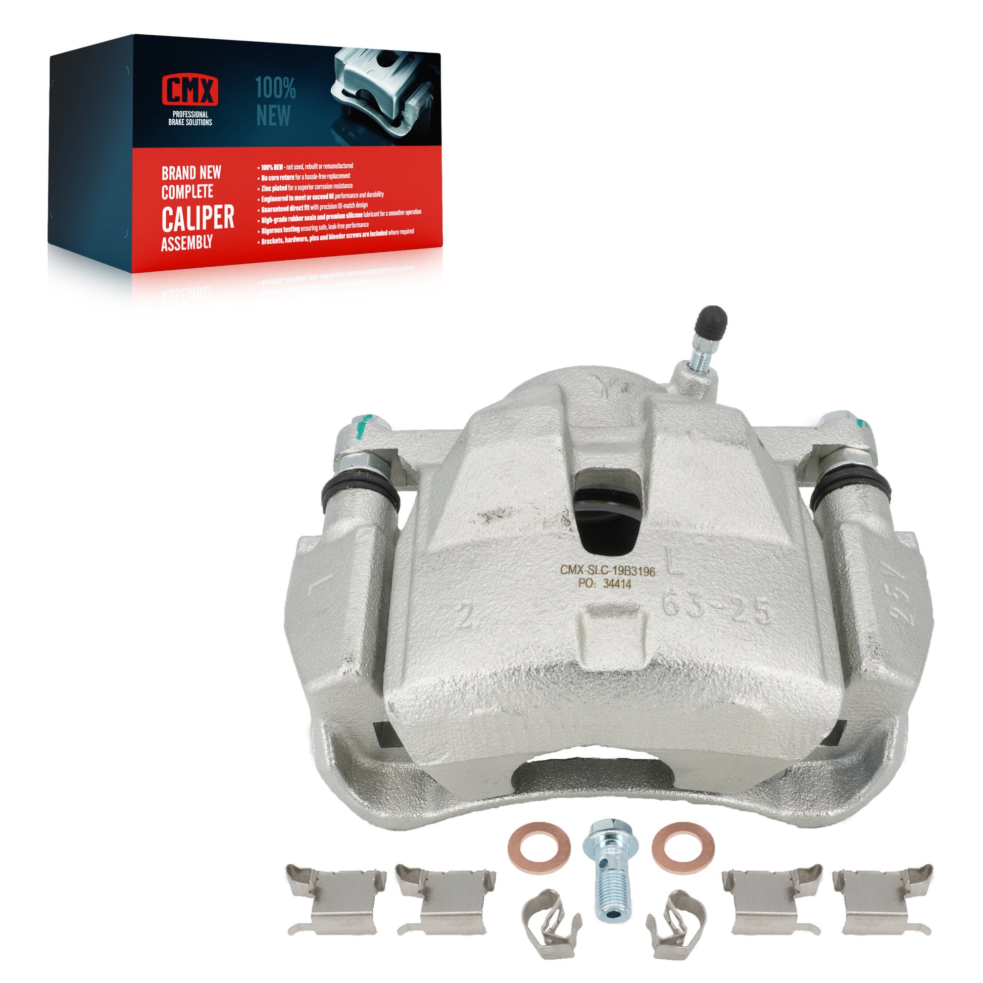 CMX SLC-19B3196 Disc Brake Caliper for 2006-2018 Toyota RAV4 - Front Left