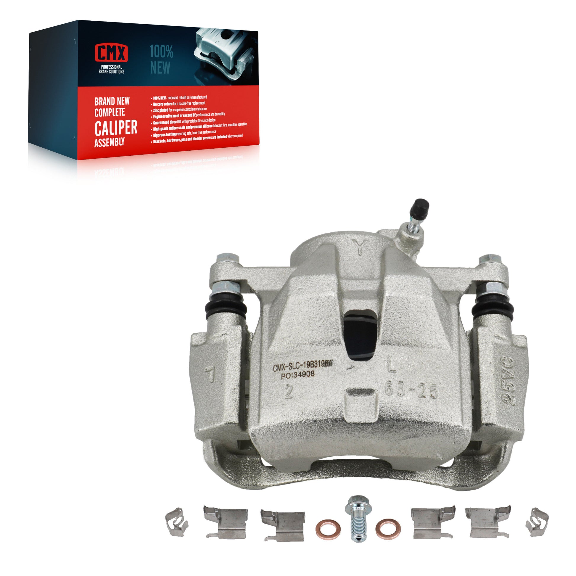CMX SLC-19B3196A Disc Brake Caliper for 2008-2018 Toyota RAV4, Toyota Prius V, Lexus HS250h - Front Left