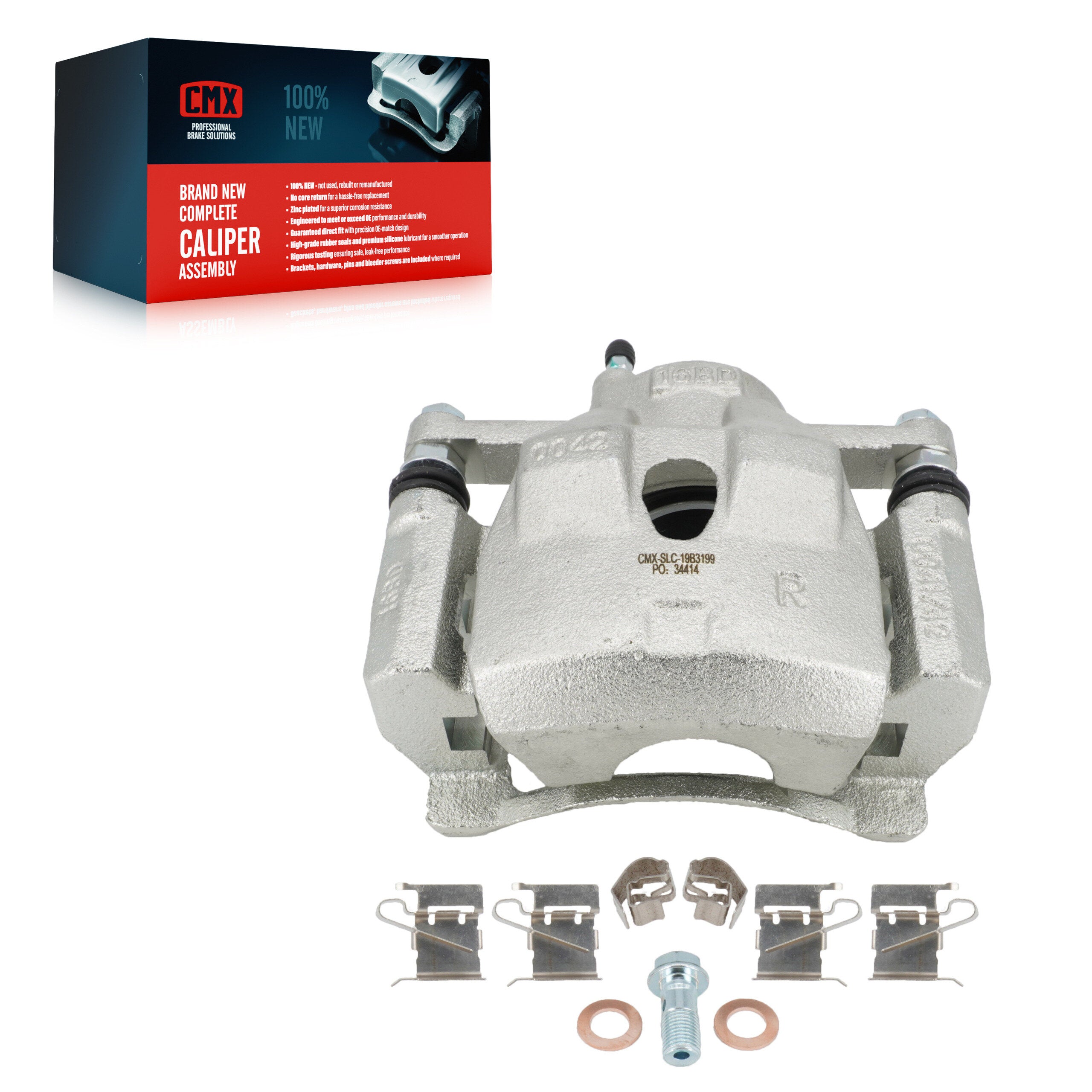 CMX SLC-19B3199 Disc Brake Caliper for 2006-2018 Toyota Yaris - Front Right