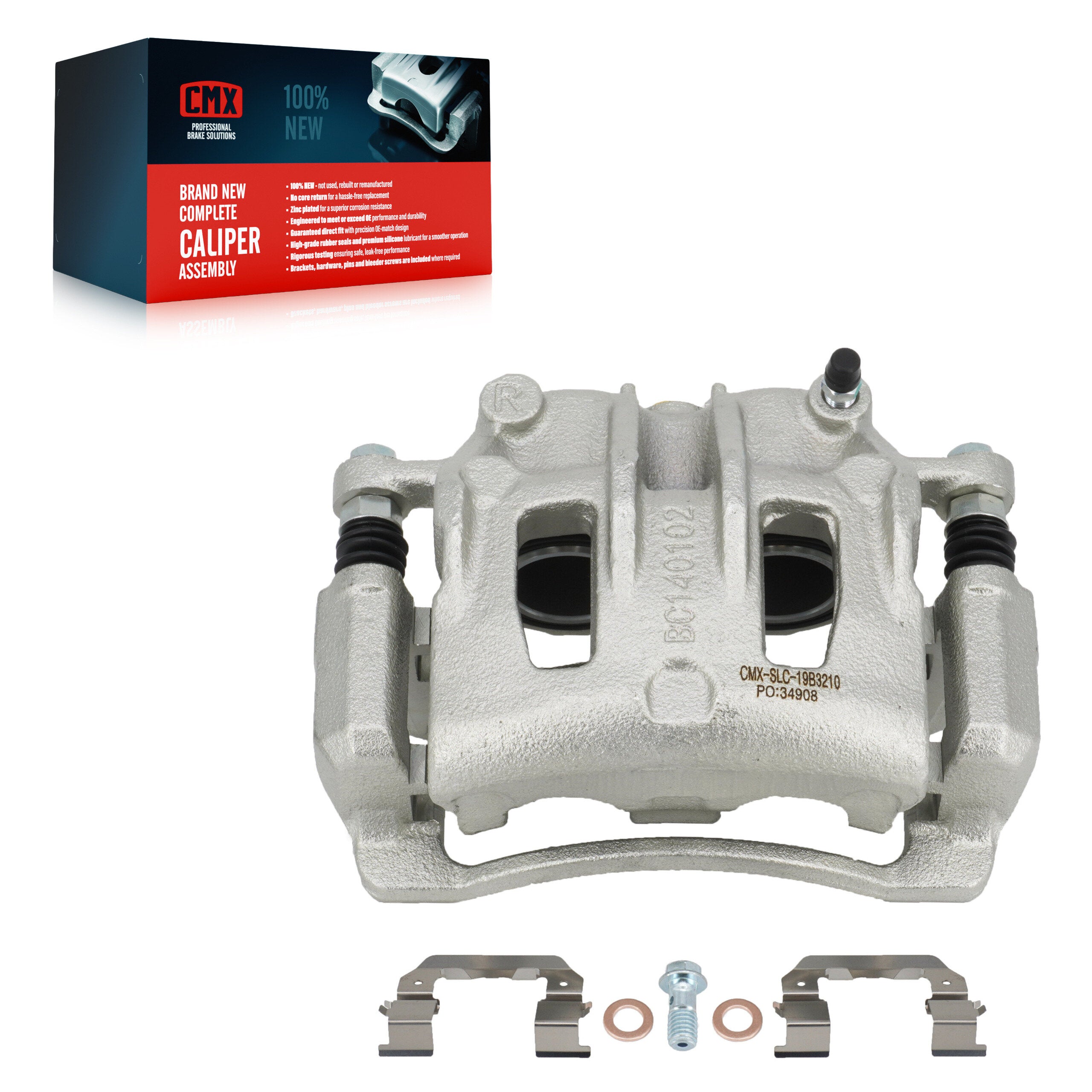 CMX SLC-19B3210 Disc Brake Caliper for 2007-2019 Hyundai Santa Fe, Hyundai Santa Fe XL - Front Right