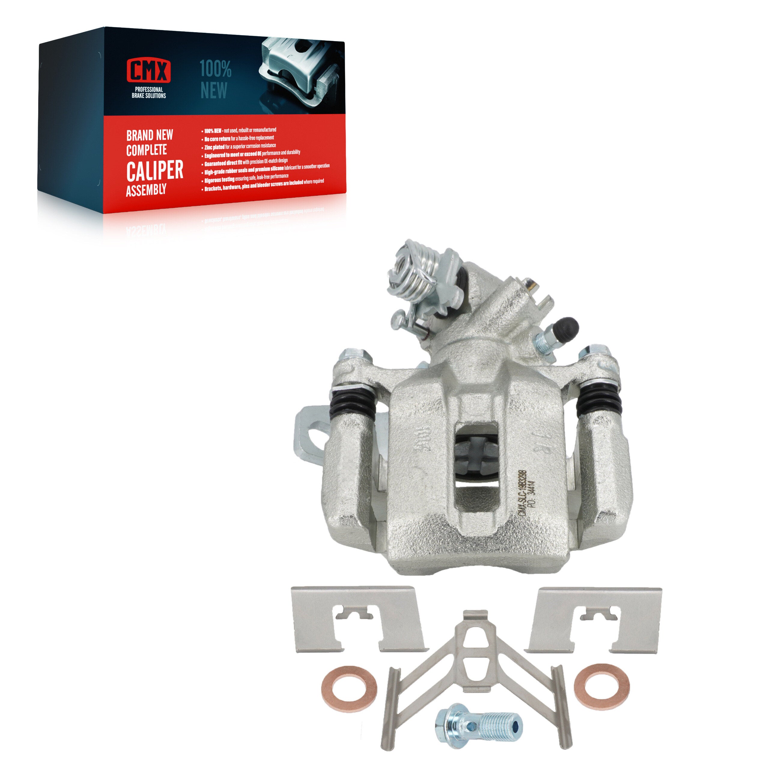 CMX SLC-19B3298 Disc Brake Caliper for 2006-2018 Acura ILX, Honda Civic, Acura CSX - Rear Right