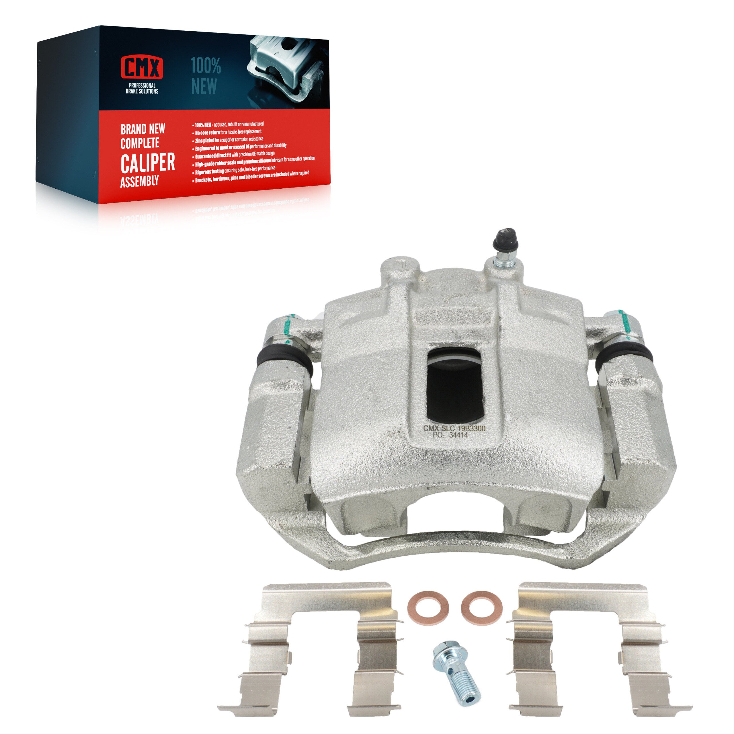 CMX SLC-19B3300 Disc Brake Caliper for 2006-2011 Dodge Attitude, Hyundai Accent, Kia Rio - Front Left