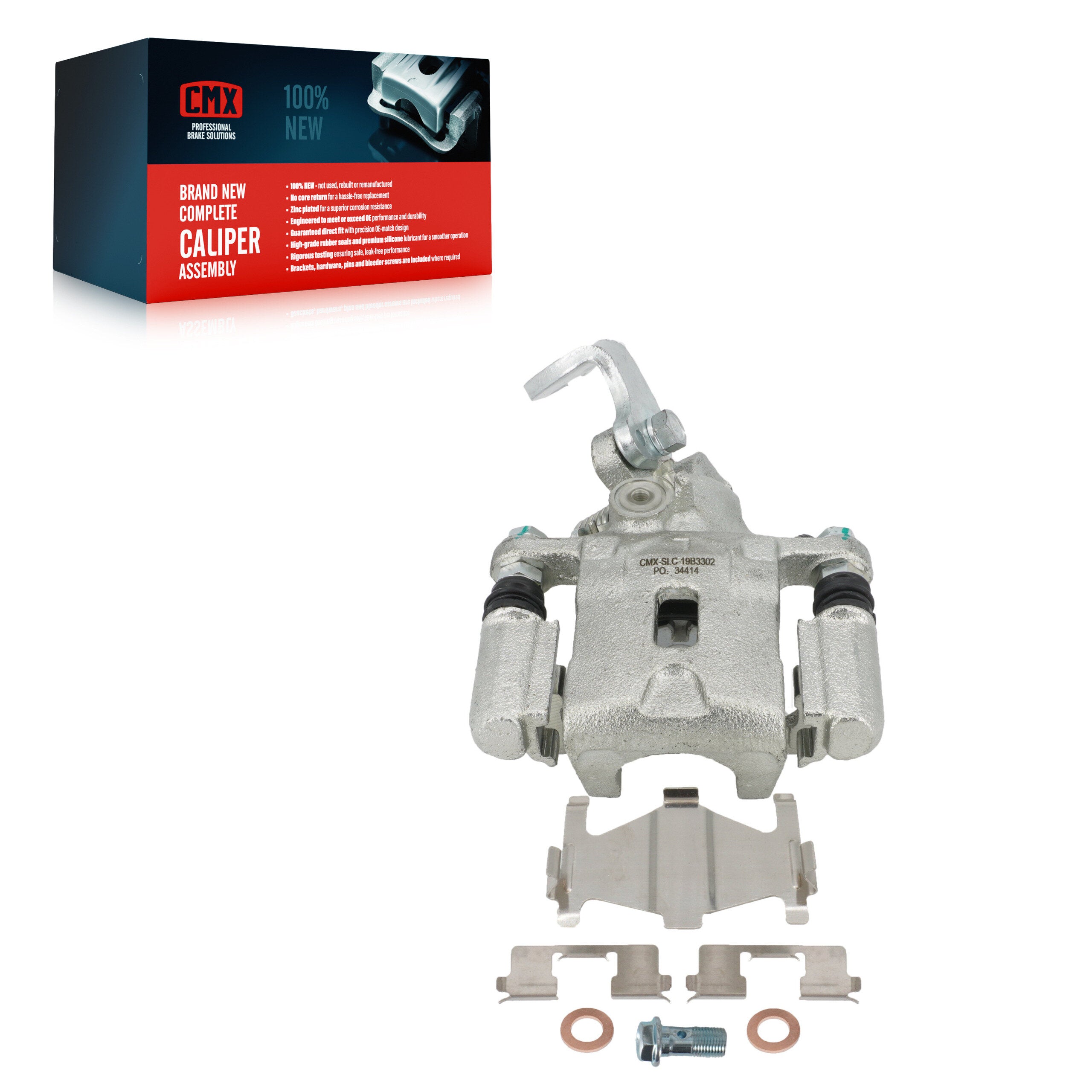 CMX SLC-19B3302 Disc Brake Caliper for 2004-2009 Hyundai Elantra, Kia Spectra, Kia Spectra5 - Rear Left