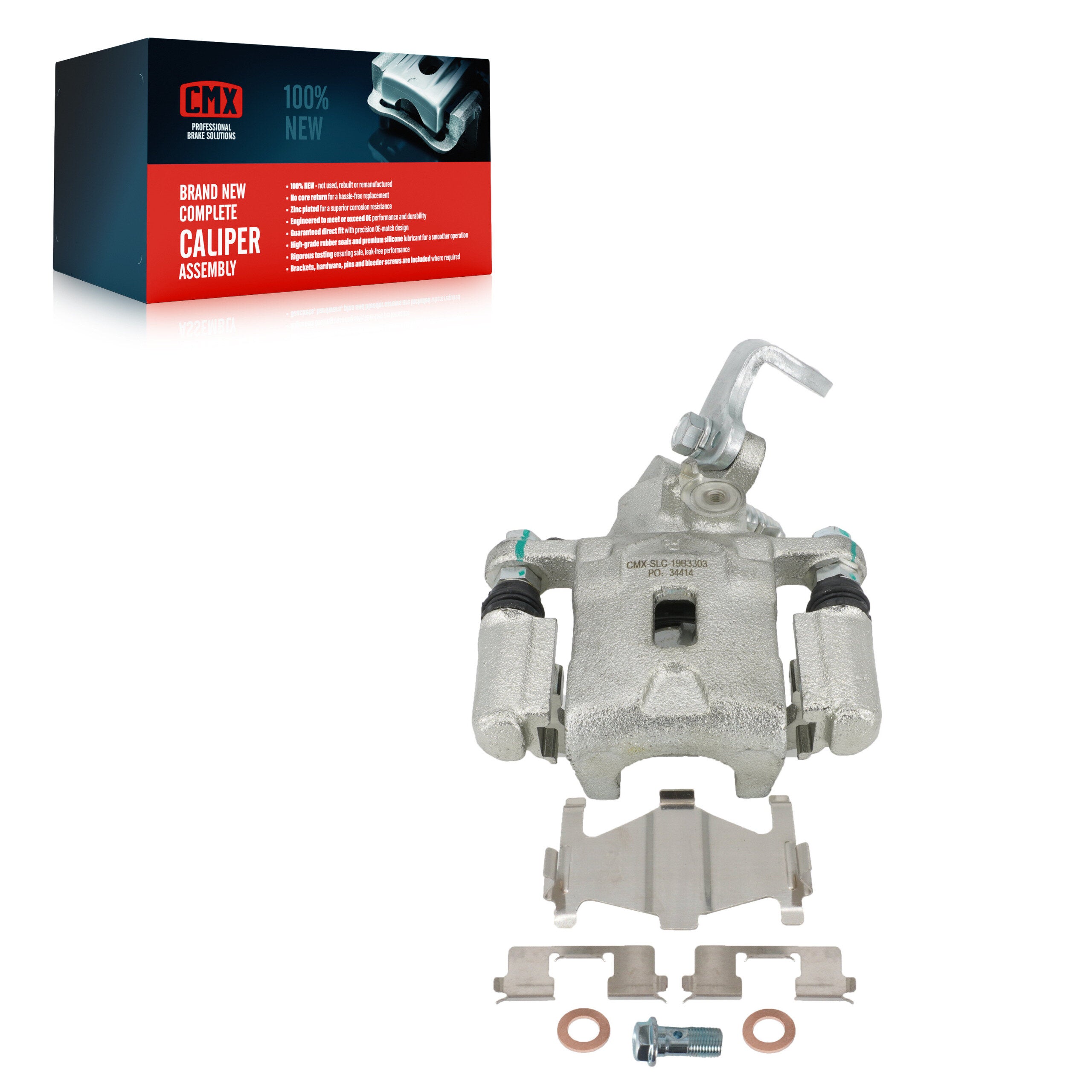 CMX SLC-19B3303 Disc Brake Caliper for 2004-2009 Hyundai Elantra, Kia Spectra, Kia Spectra5 - Rear Right