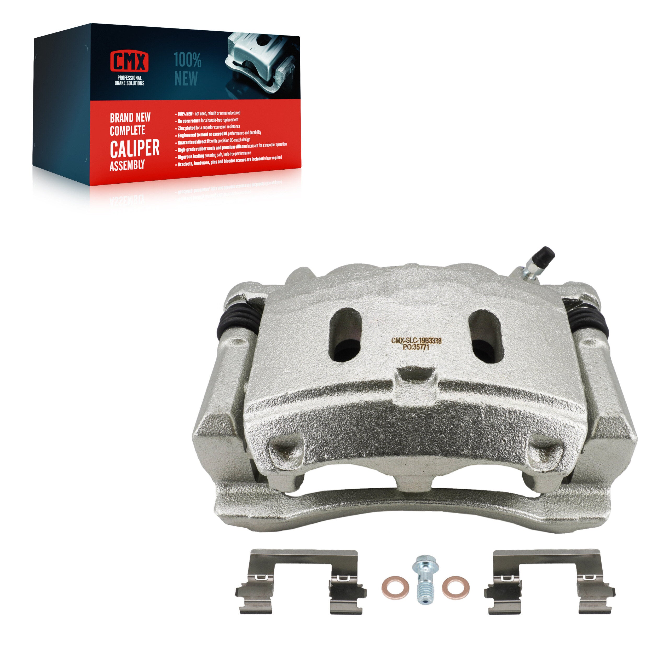 CMX SLC-19B3338 Disc Brake Caliper for 2007-2024 Nissan Armada, Nissan TITAN, INFINITI QX80 - Front Right