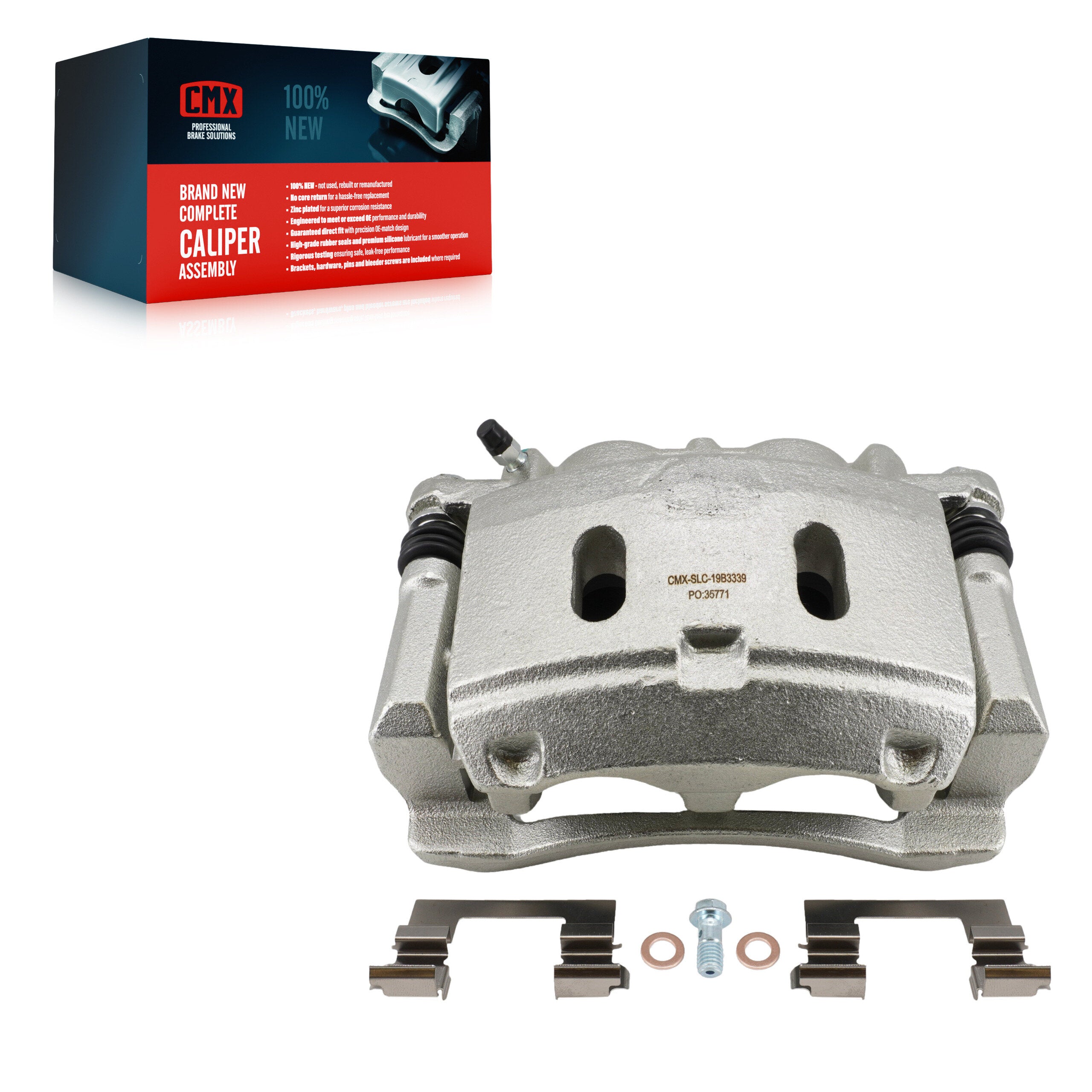 CMX SLC-19B3339 Disc Brake Caliper for 2007-2024 Nissan Armada, Nissan TITAN, INFINITI QX80 - Front Left