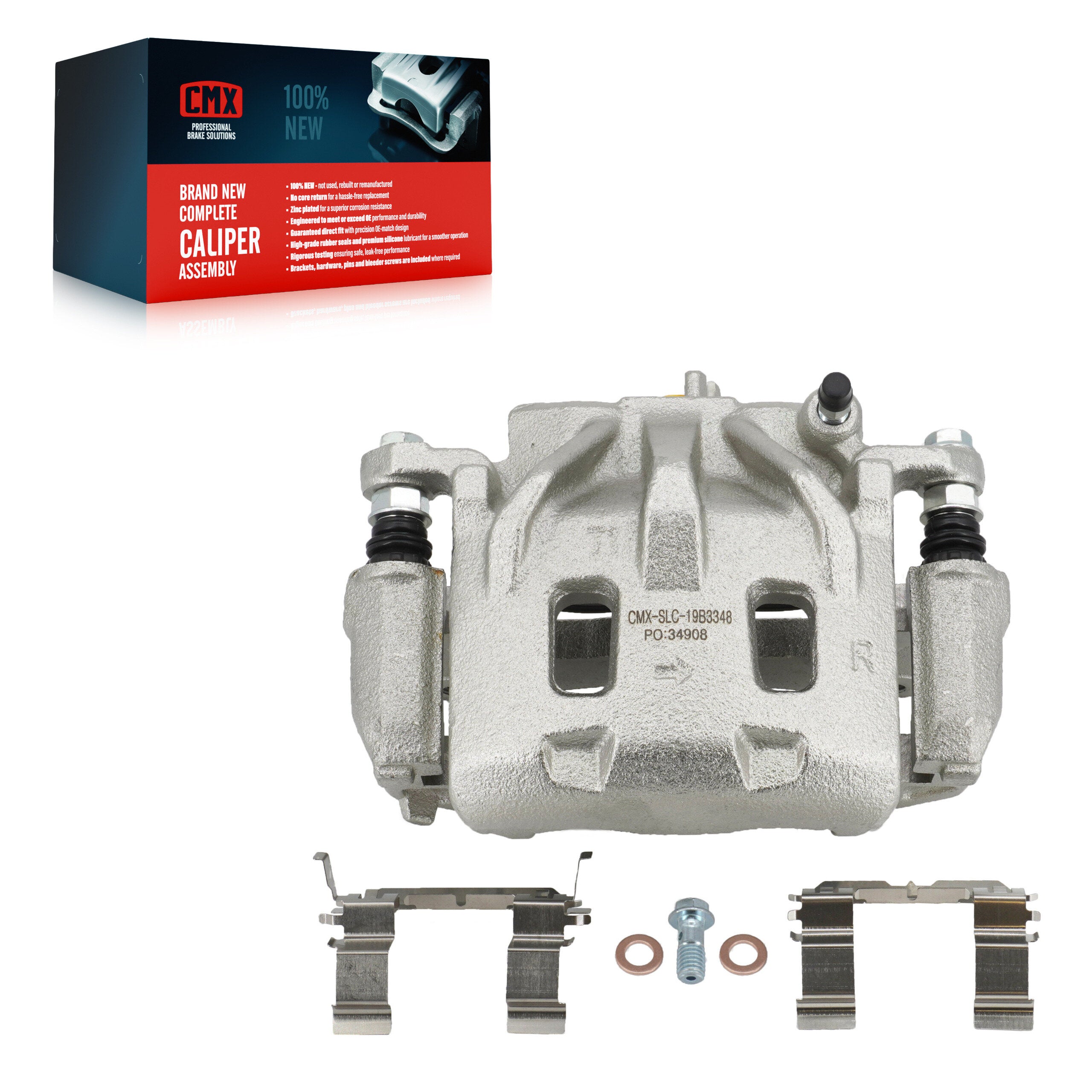CMX SLC-19B3348 Disc Brake Caliper for 2005-2021 Subaru WRX, Subaru Outback, Subaru Forester - Front Right