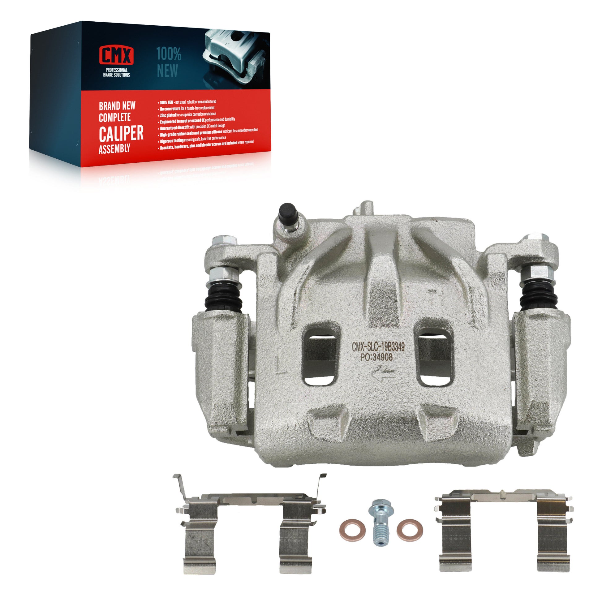 CMX SLC-19B3349 Disc Brake Caliper for 2005-2021 Subaru WRX, Subaru Outback, Subaru Forester - Front Left