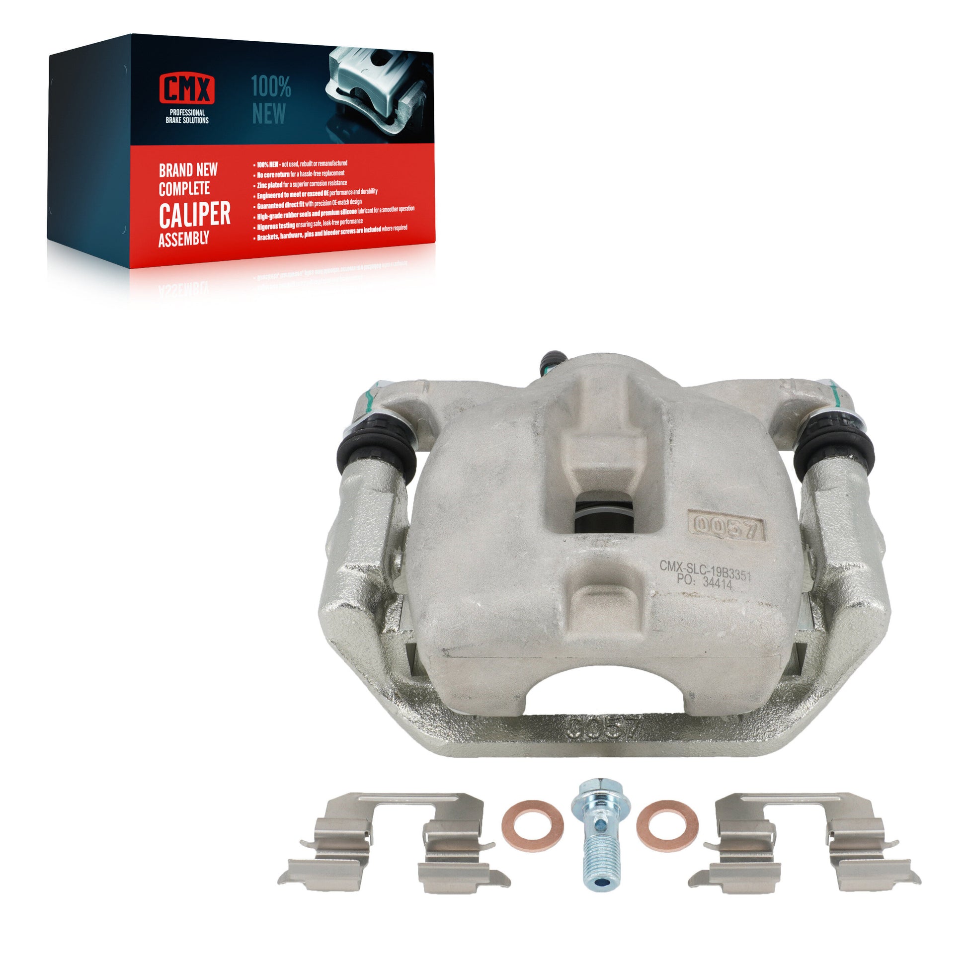 CMX SLC-19B3351 Disc Brake Caliper for 2008-2013 Toyota Highlander - Rear Left