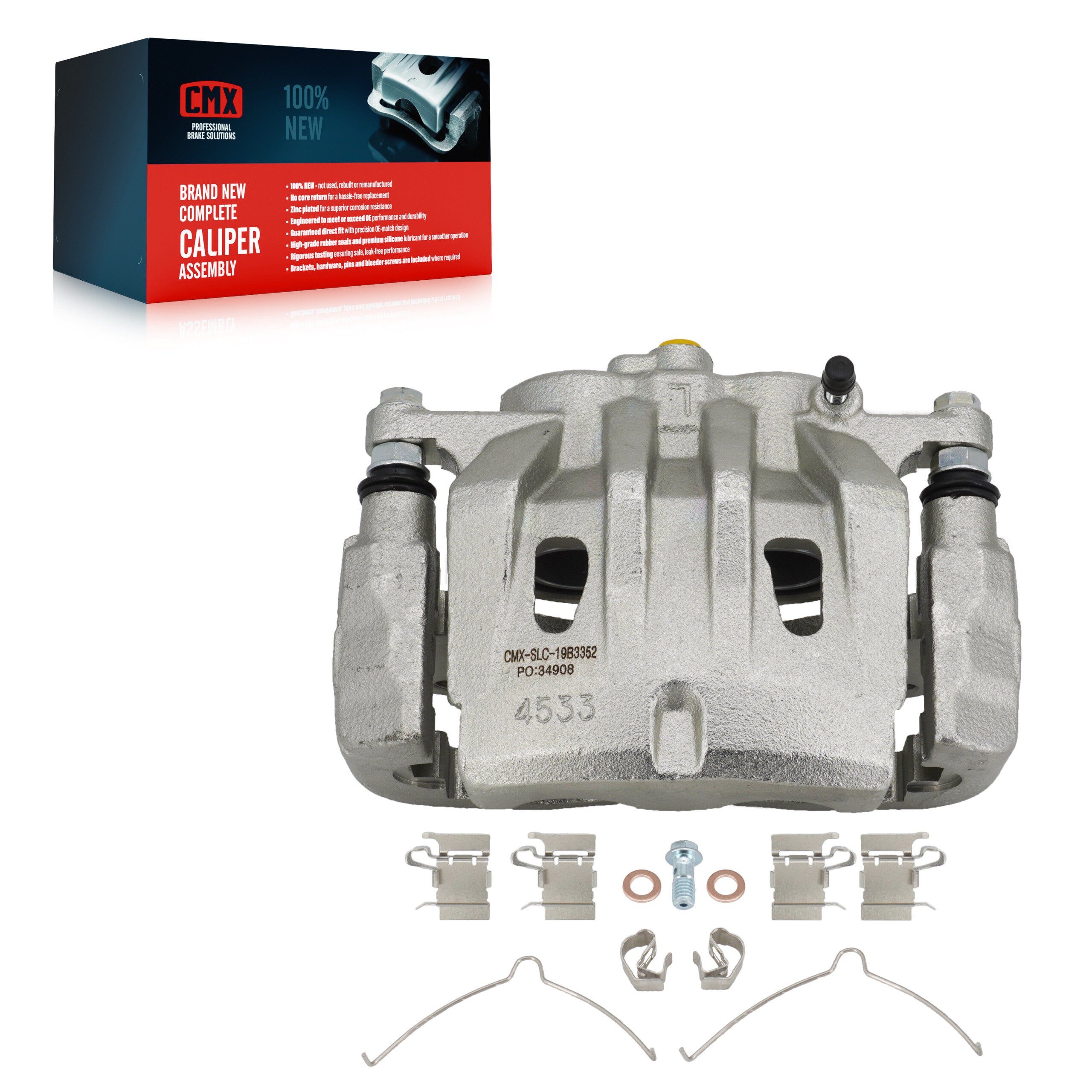 CMX SLC-19B3352 Disc Brake Caliper for 2008-2025 Toyota Crown, Lexus NX250, Lexus NX350 - Front Left