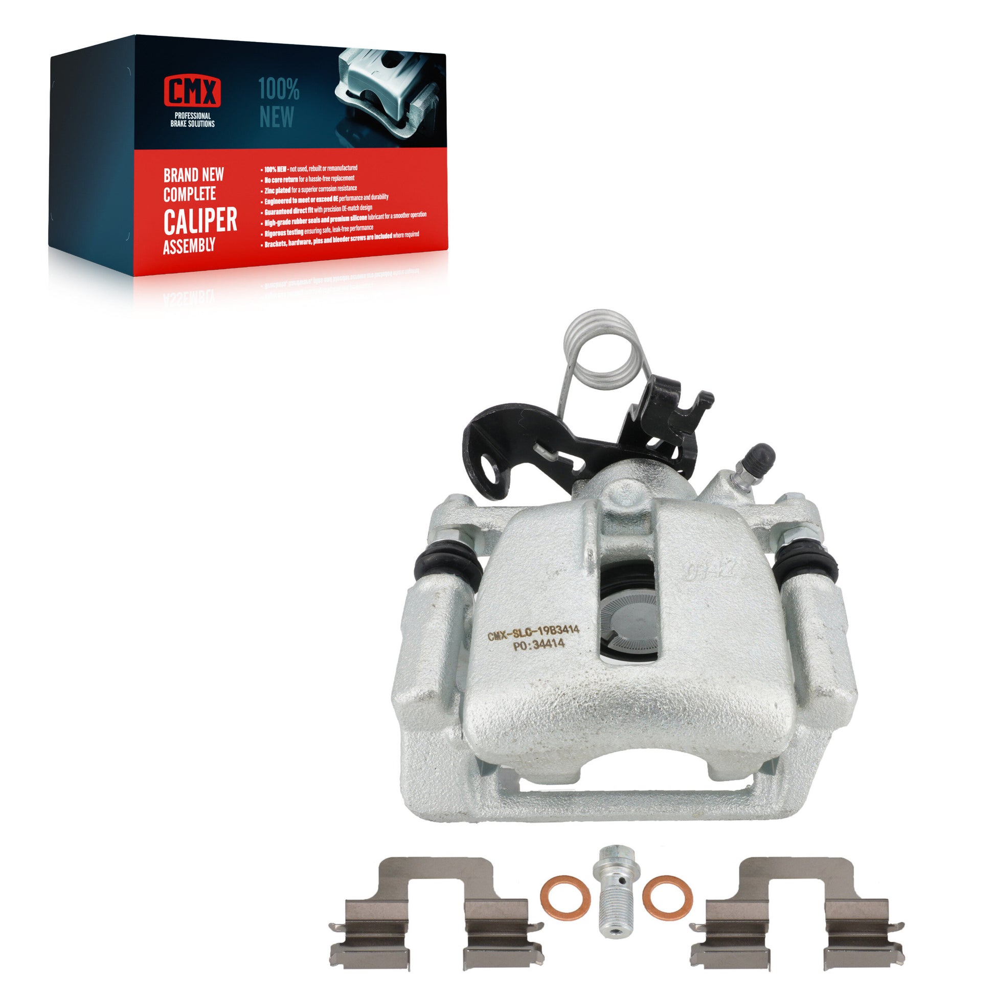 CMX SLC-19B3414 Disc Brake Caliper for 2005-2009 Audi A4, Audi A4 Quattro - Rear Right