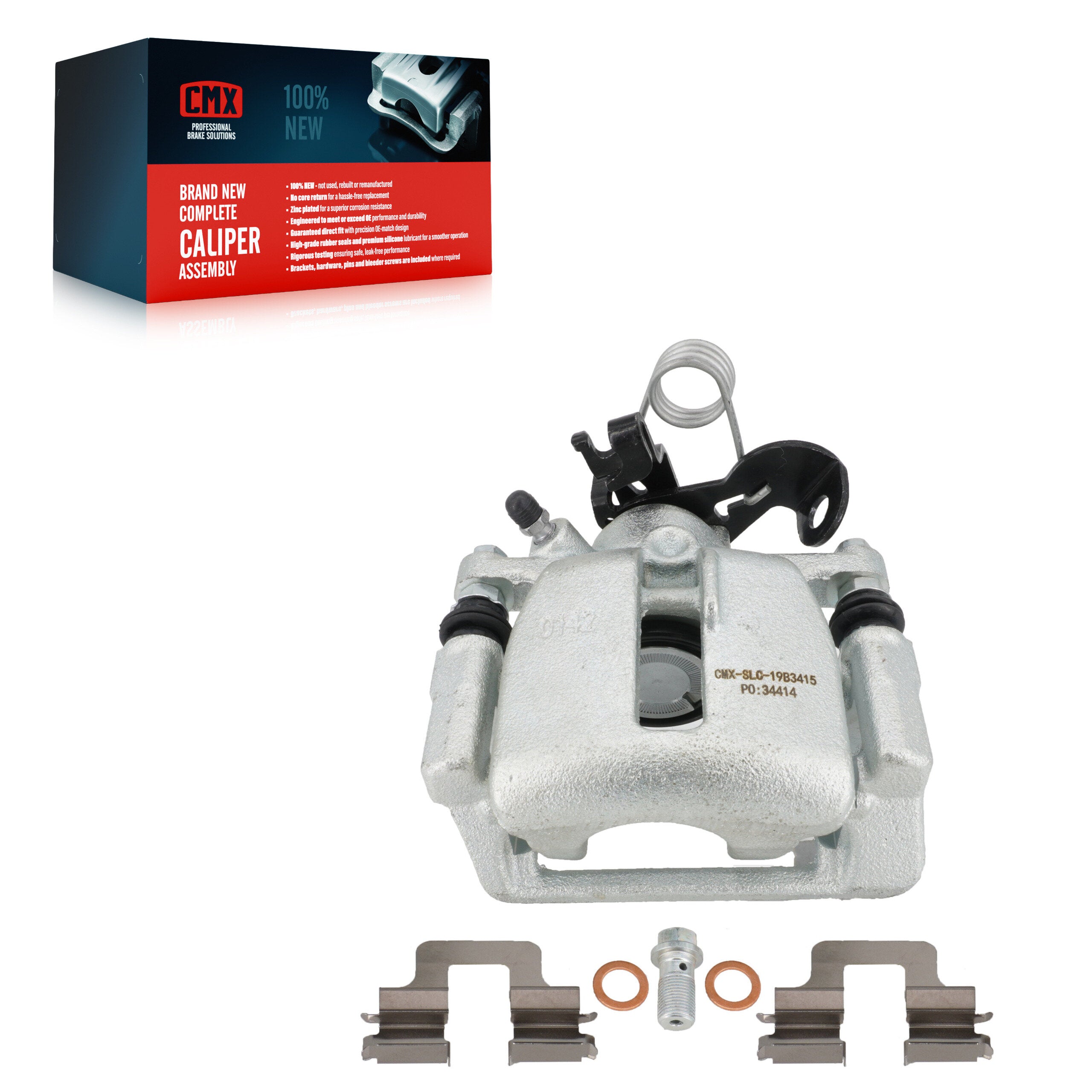 CMX SLC-19B3415 Disc Brake Caliper for 2005-2009 Audi A4, Audi A4 Quattro - Rear Left