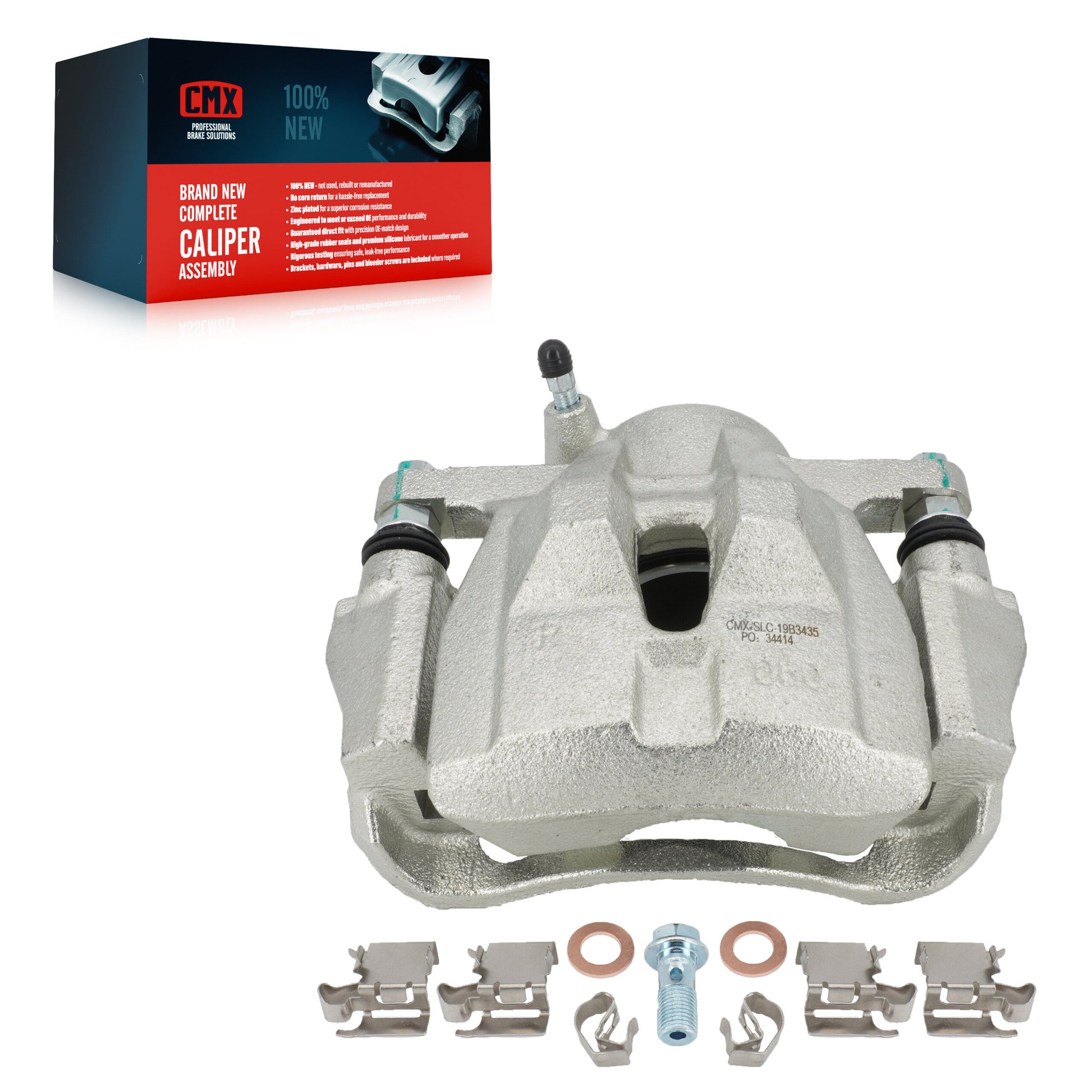 CMX SLC-19B3435 Disc Brake Caliper for 2008-2019 Toyota Corolla, Toyota Matrix, Pontiac Vibe - Front Right