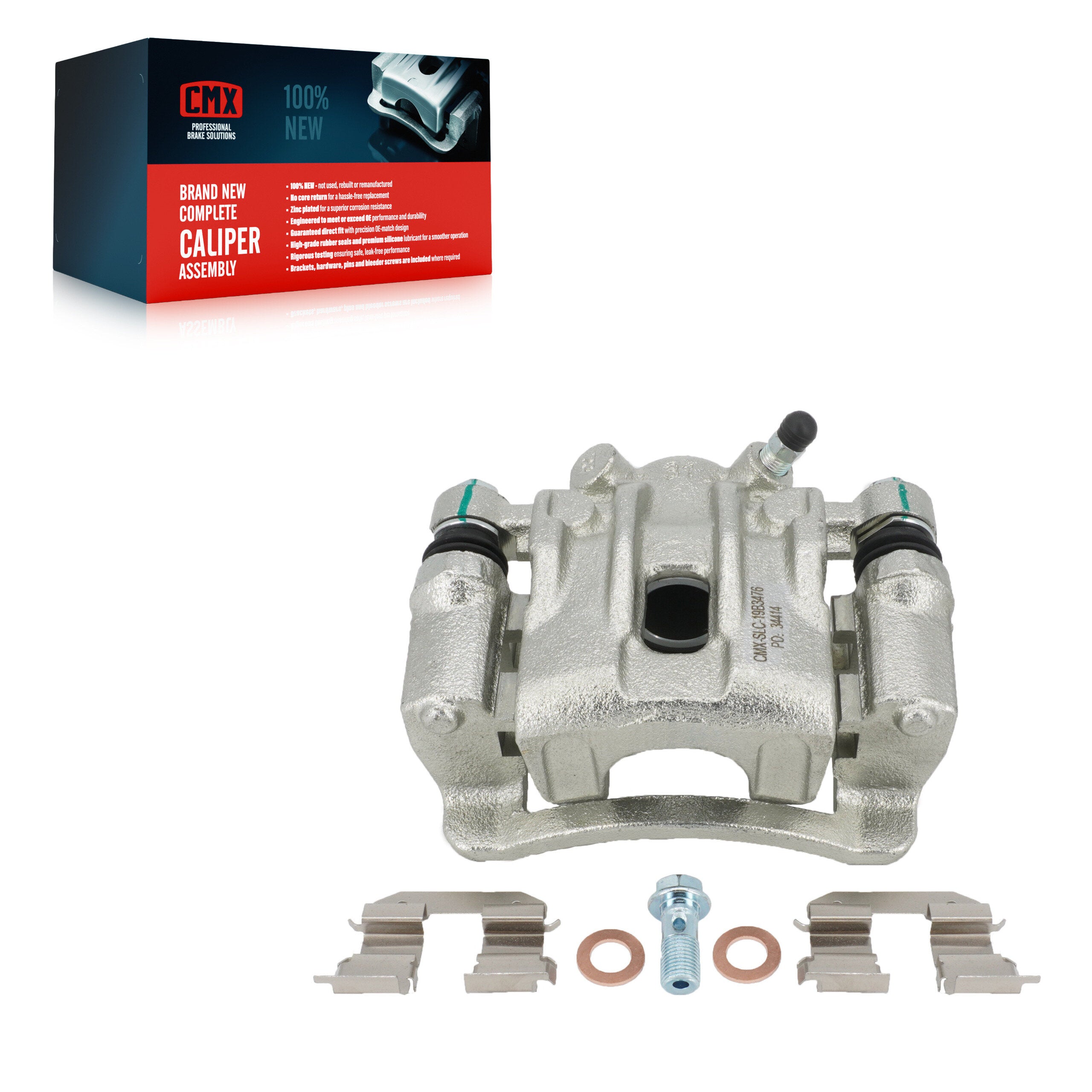 CMX SLC-19B3476 Disc Brake Caliper for 2006-2013 Kia Forte5, Kia Forte, Kia Forte Koup - Rear Right