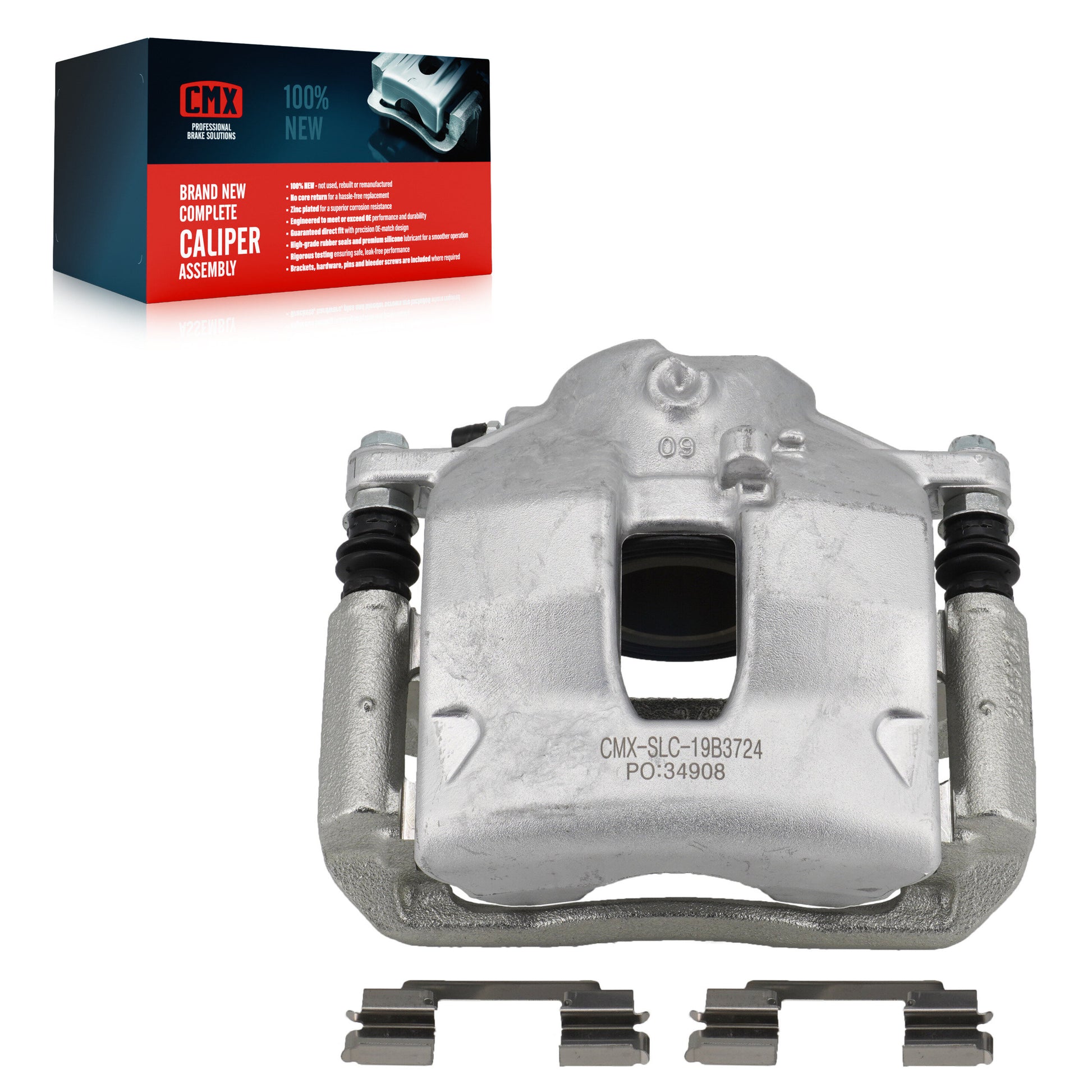 CMX SLC-19B3724 Disc Brake Caliper for 2008-2015 Mercedes-Benz C250, Mercedes-Benz SLK250, Mercedes-Benz C300 - Front Left