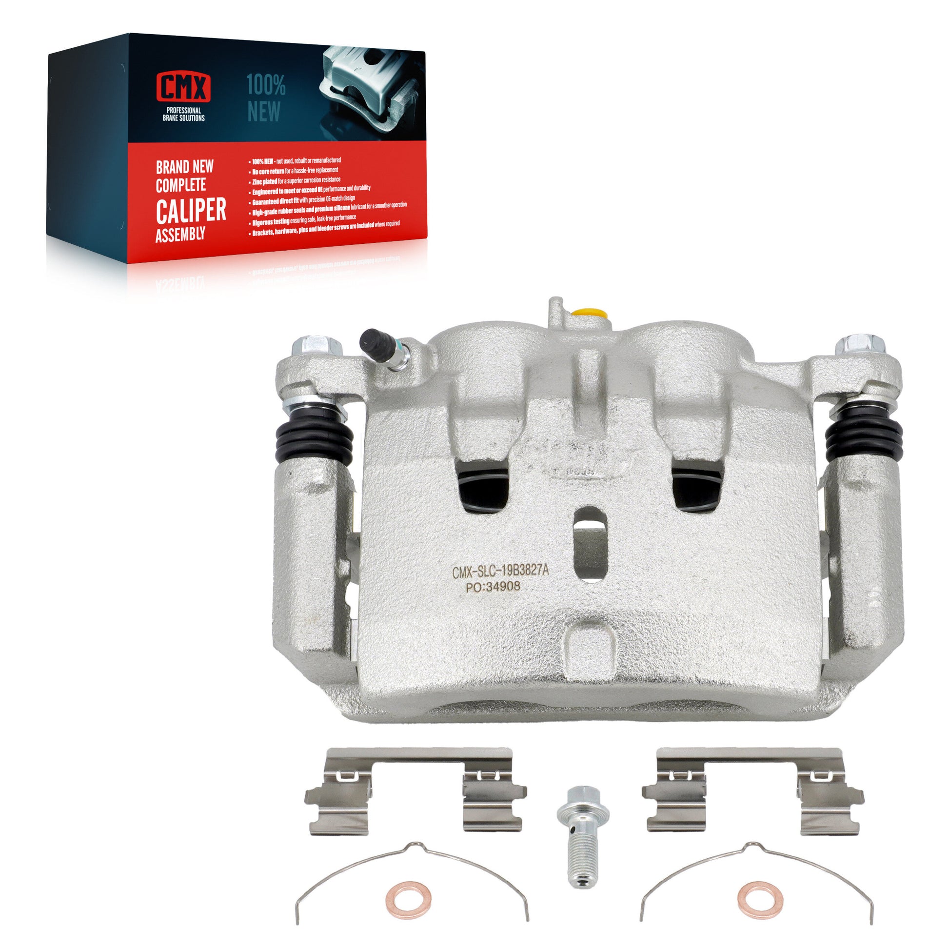 CMX SLC-19B3827A Disc Brake Caliper for 2014-2021 Acura MDX, Honda Ridgeline, Honda Pilot - Front Right