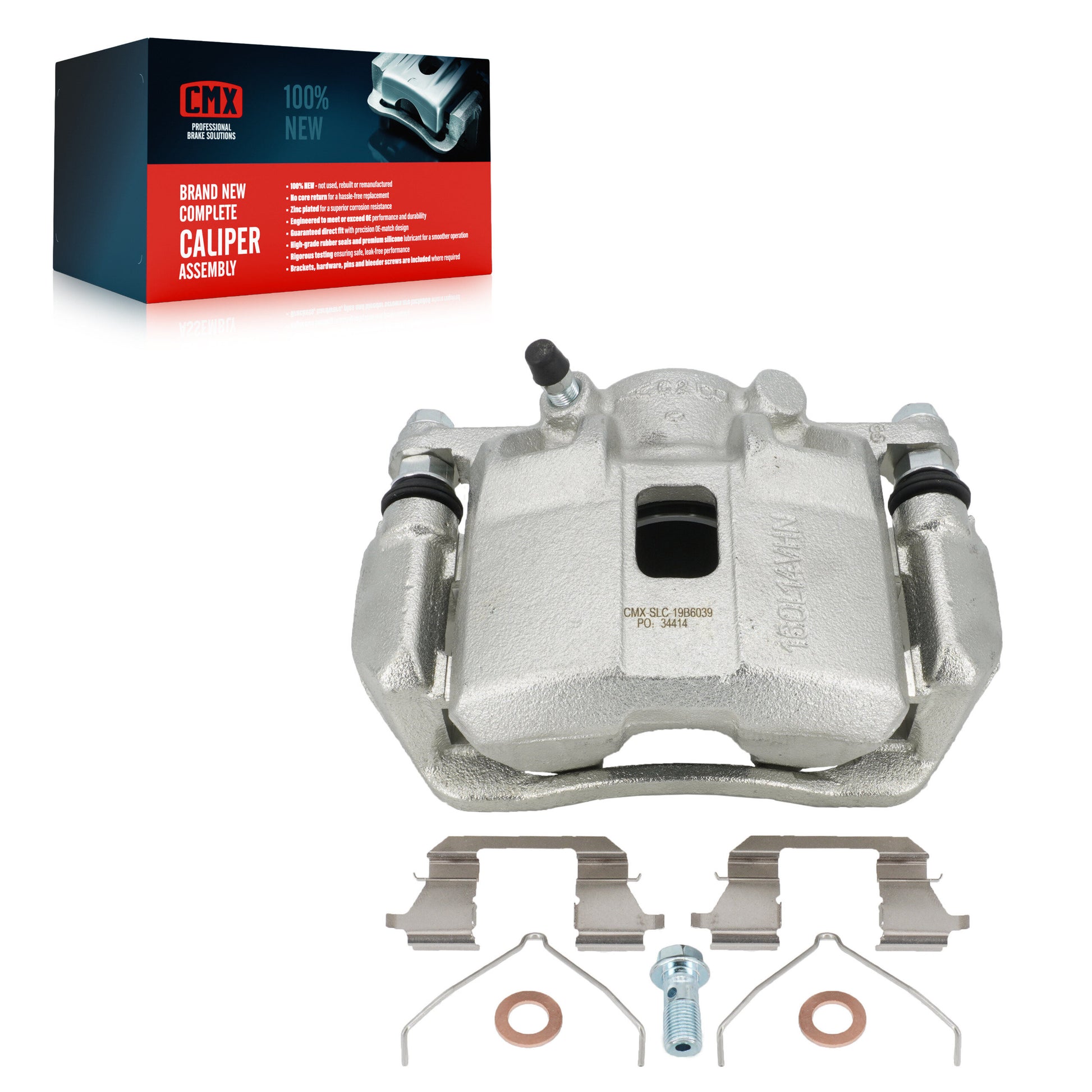 CMX SLC-19B6039 Disc Brake Caliper for 2009-2020 Honda Fit, Acura ILX, Honda Civic - Front Right