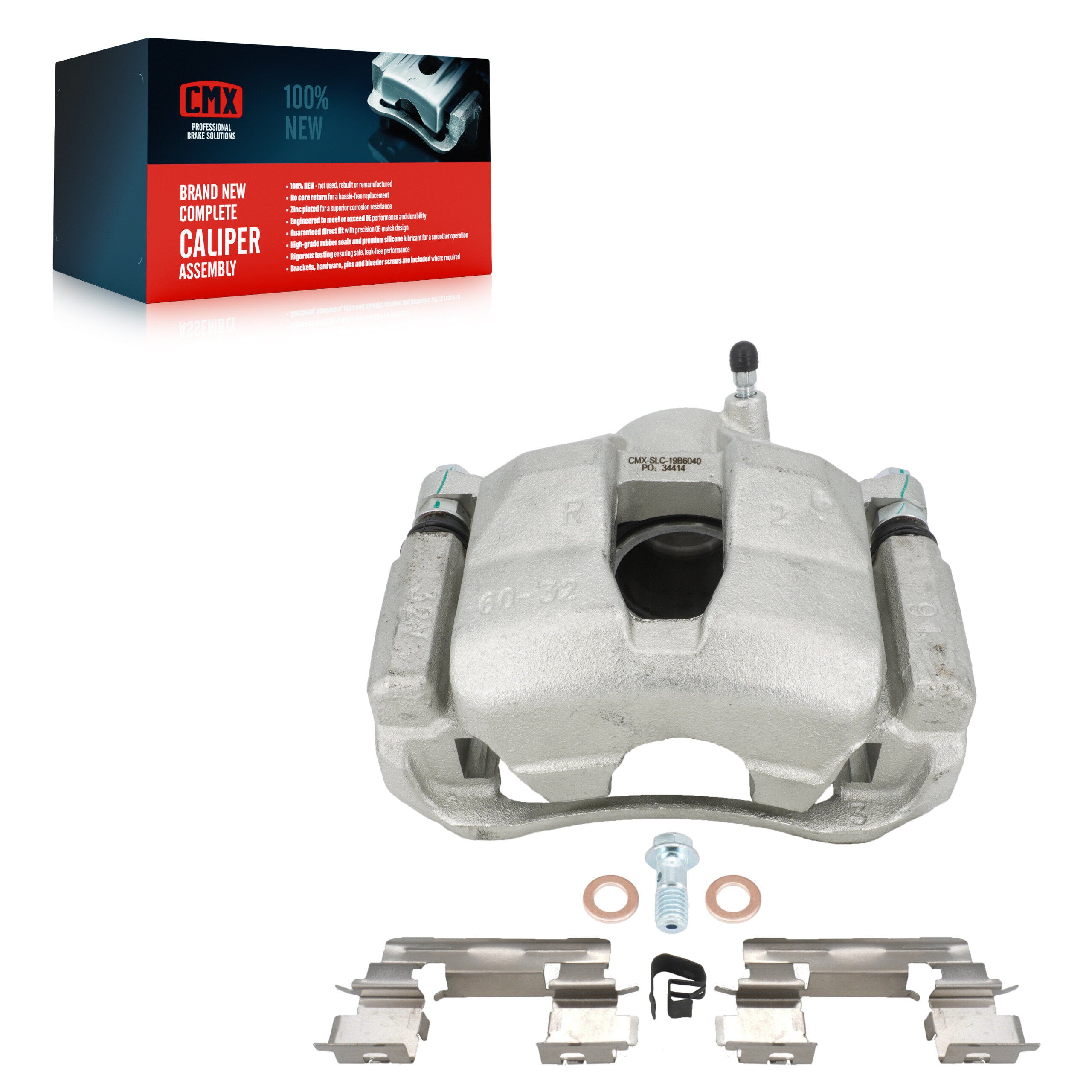 CMX SLC-19B6040 Disc Brake Caliper for 2006-2015 Lexus IS250, Lexus GS300 - Front Right