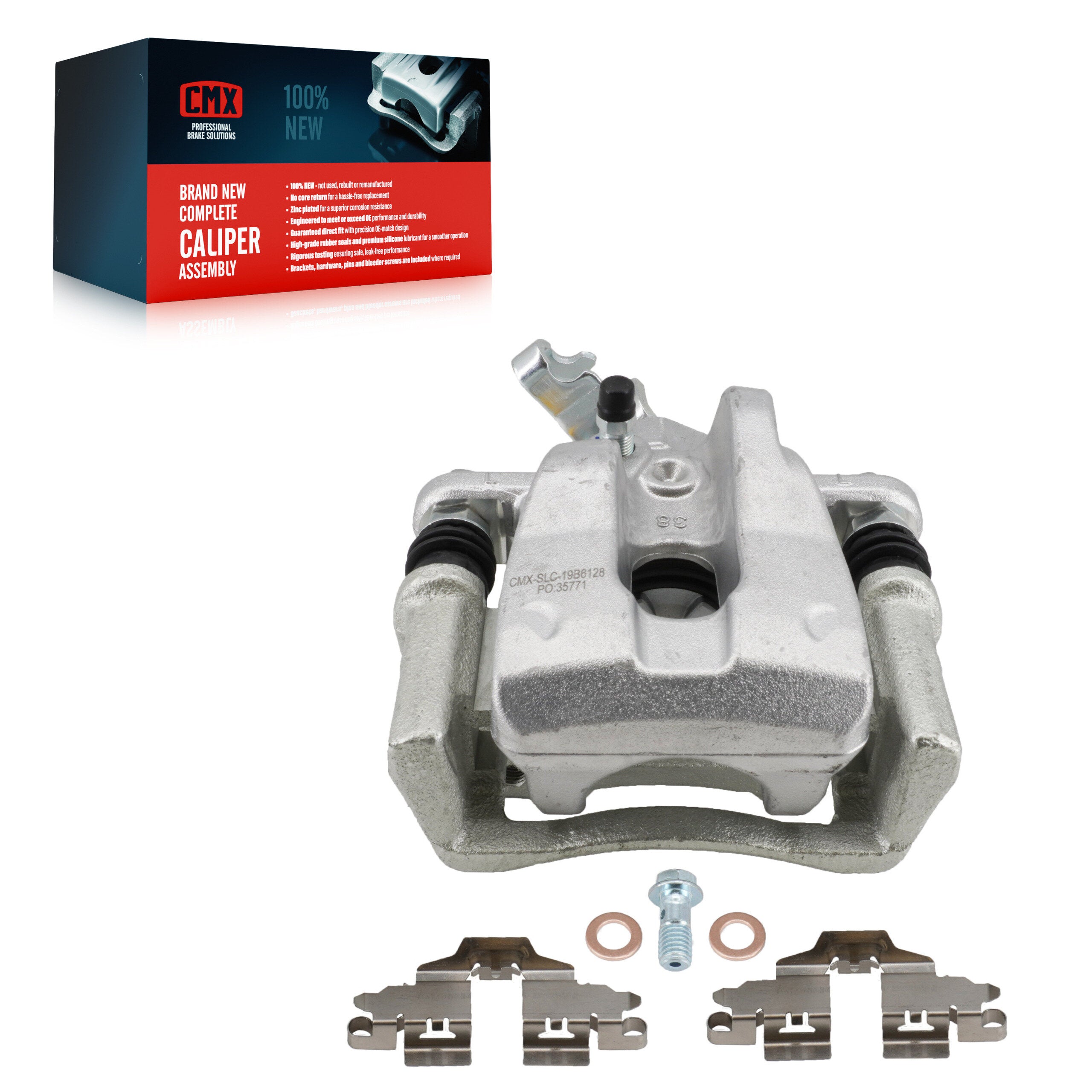 CMX SLC-19B6128 Disc Brake Caliper for 2009-2013 Pontiac Vibe, Toyota Matrix - Rear Left