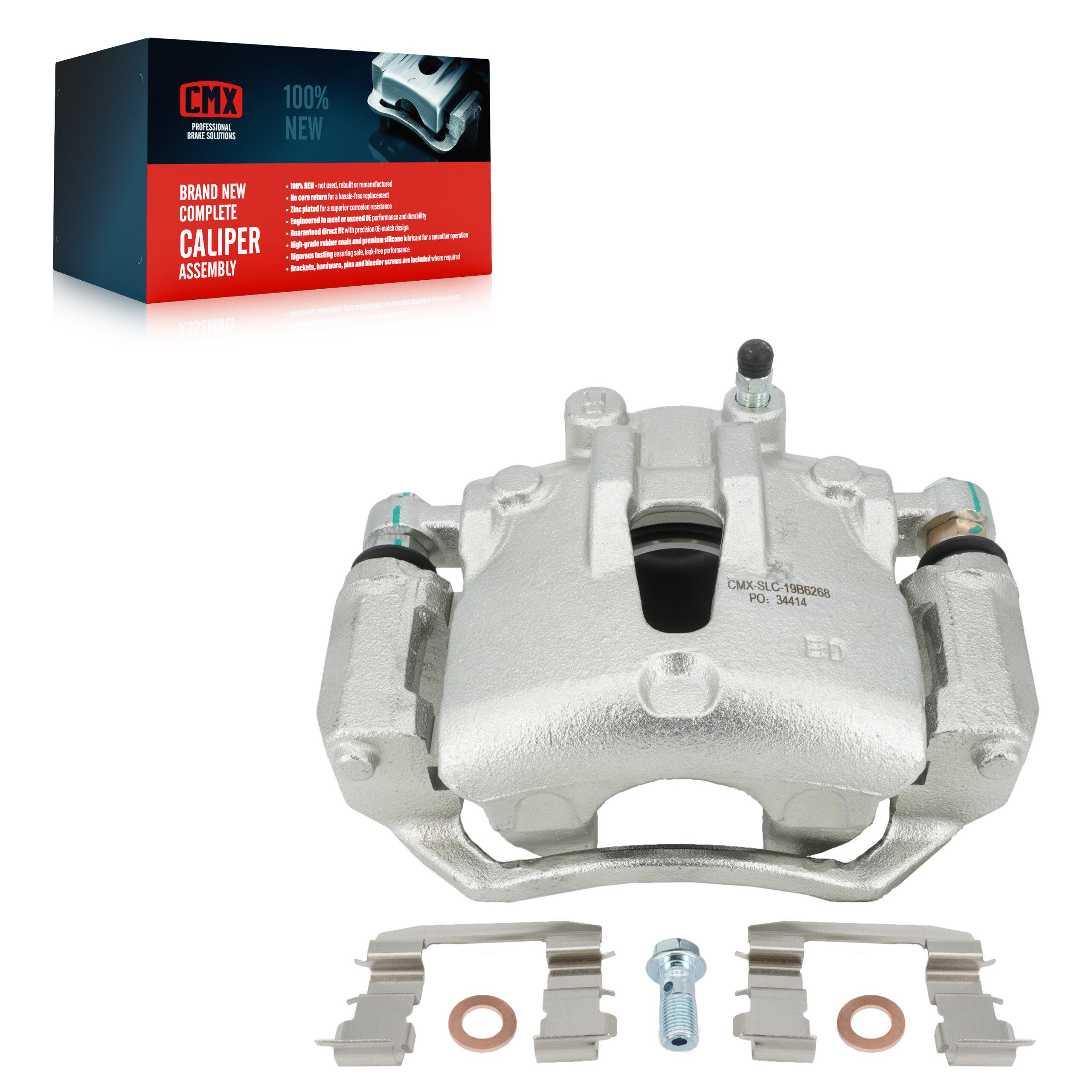 CMX SLC-19B6268 Disc Brake Caliper for 2009-2013 Kia Forte5, Hyundai Elantra, Kia Forte - Front Right
