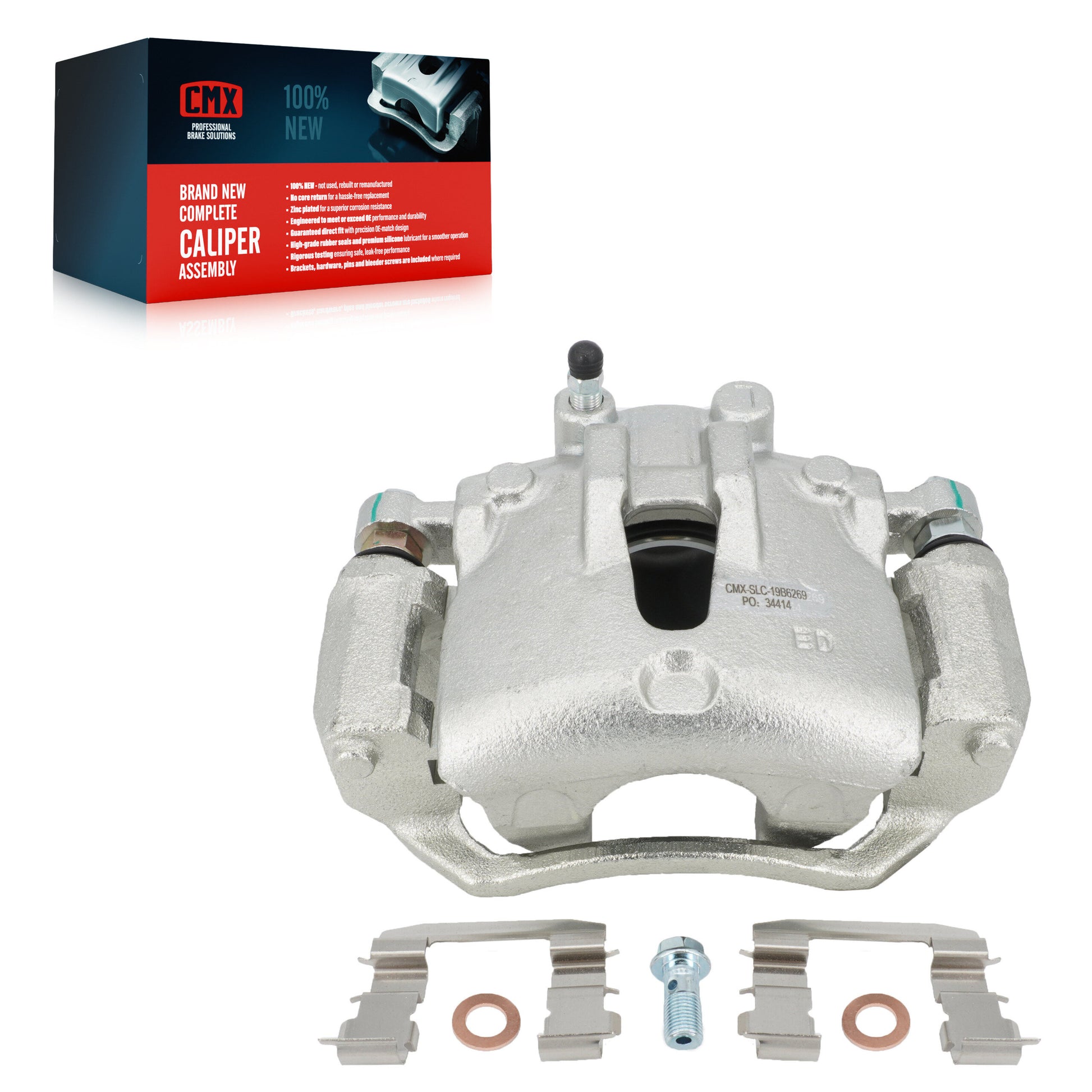 CMX SLC-19B6269 Disc Brake Caliper for 2009-2013 Kia Forte5, Hyundai Elantra, Kia Forte - Front Left