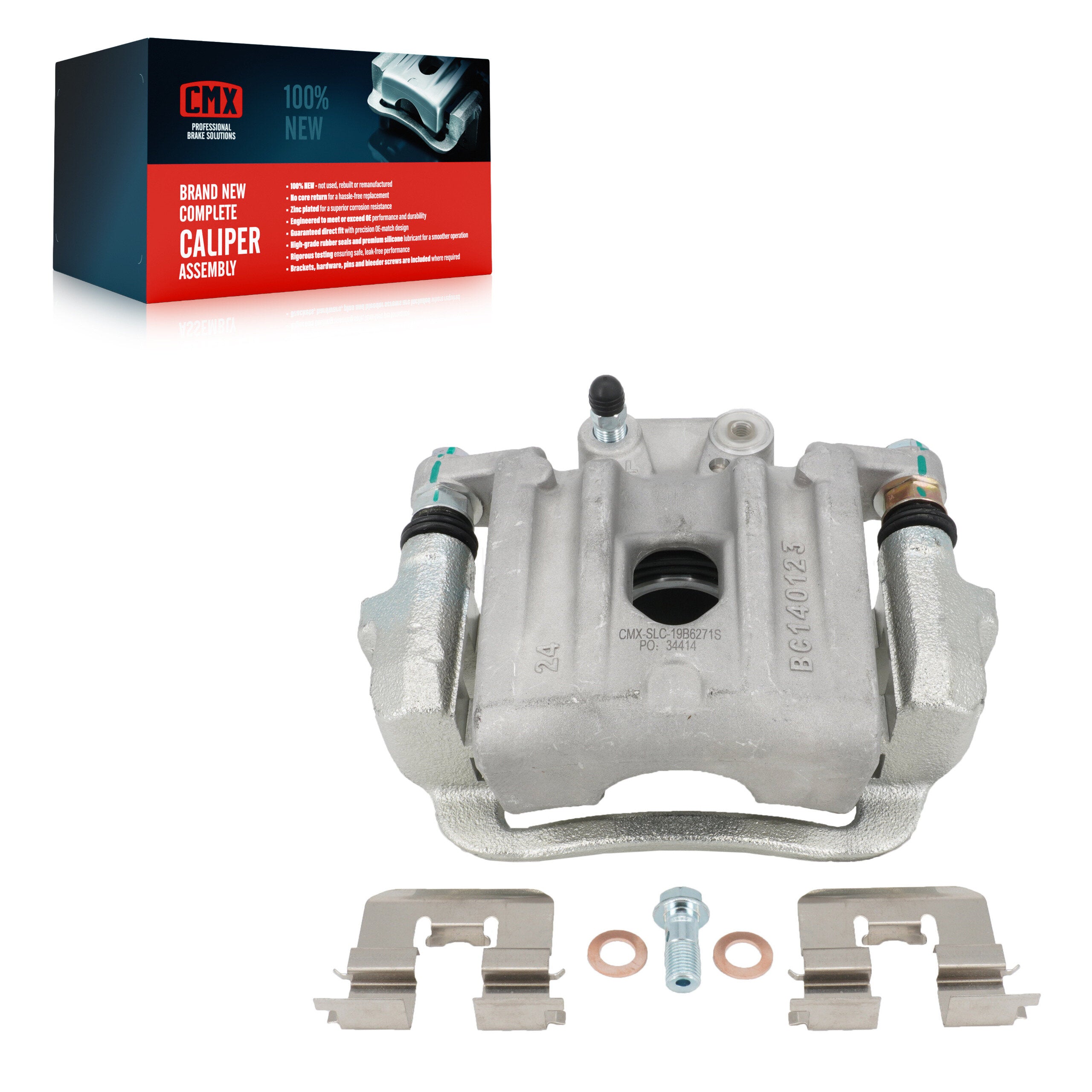 CMX SLC-19B6271S Disc Brake Caliper for 2010-2020 Kia Sorento, Hyundai Santa Fe, Hyundai Santa Fe Sport - Rear Left