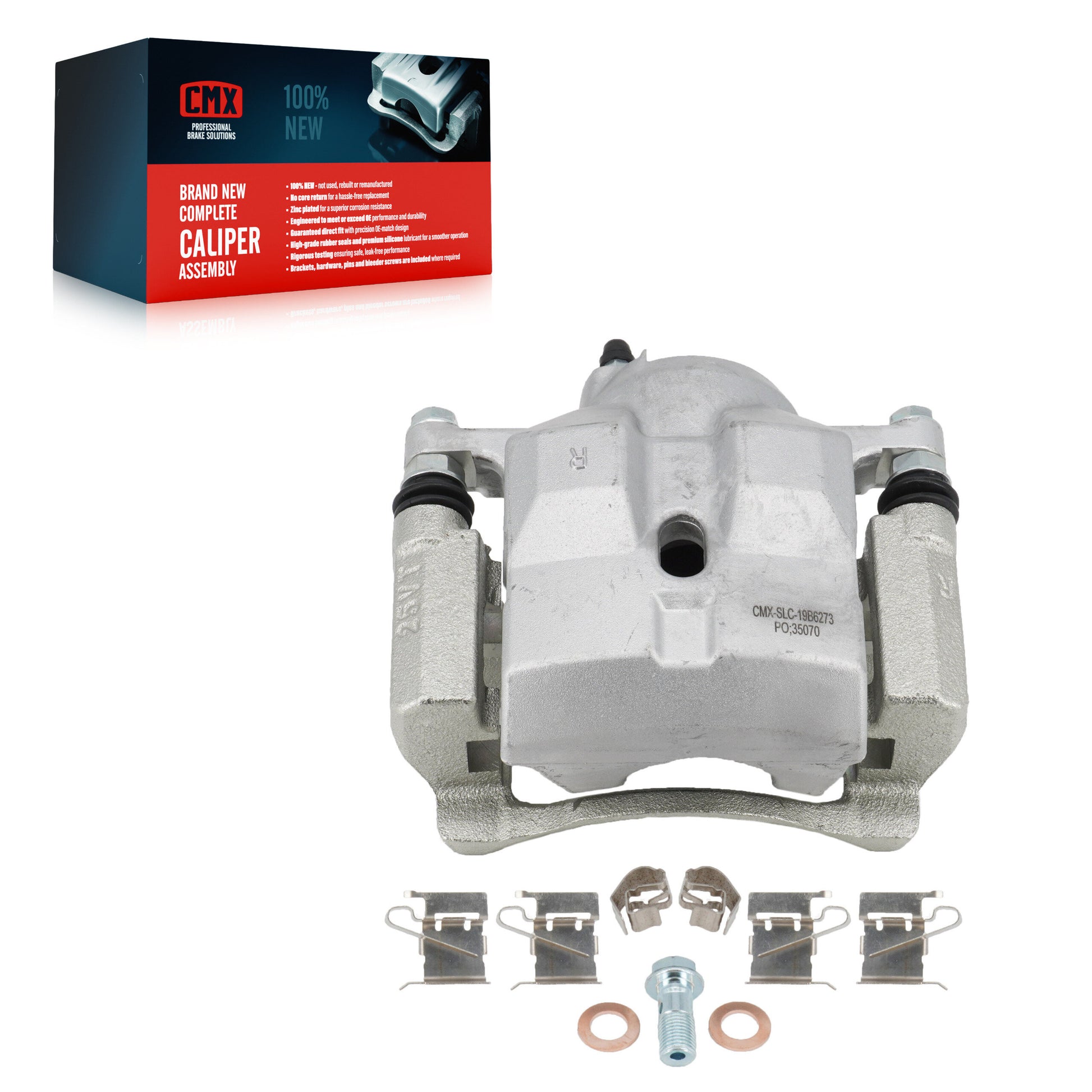 CMX SLC-19B6273 Disc Brake Caliper for 2010-2022 Toyota Corolla, Toyota Prius AWD-e, Toyota Prius Prime - Front Right