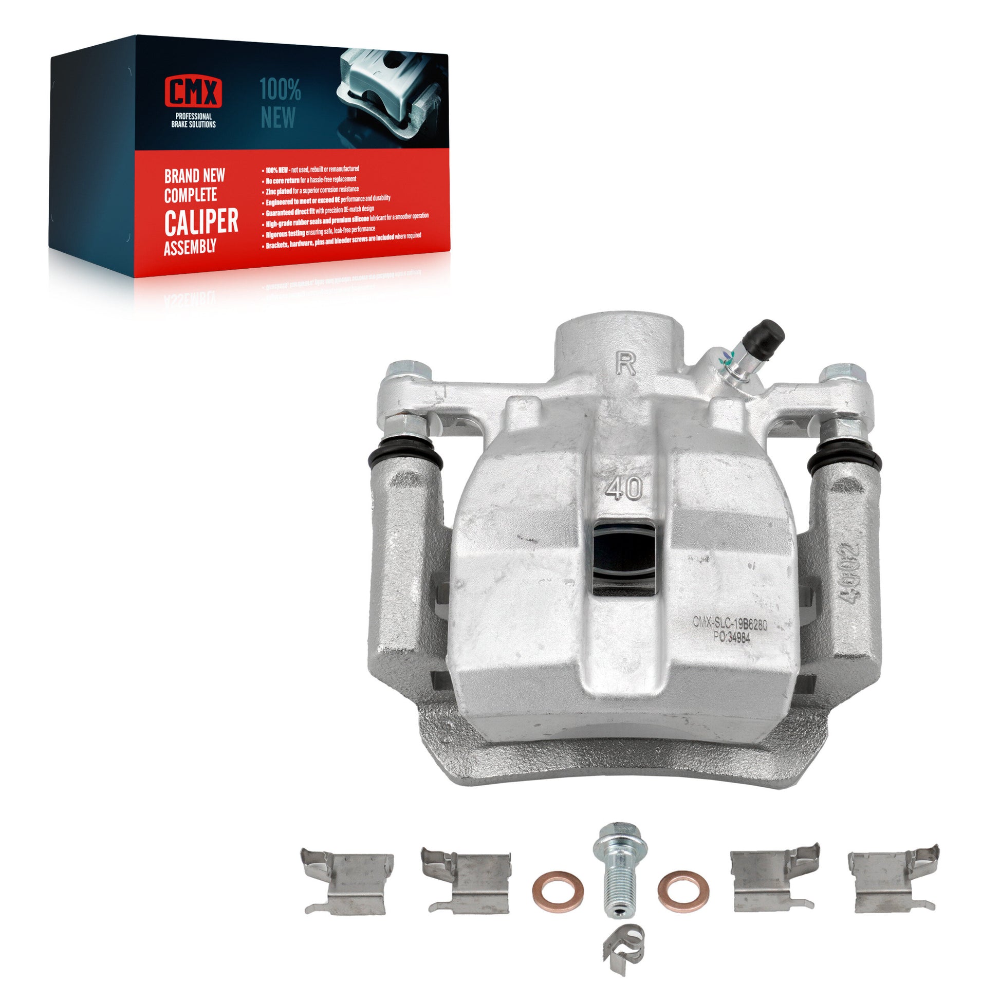 CMX SLC-19B6280 Disc Brake Caliper for 2010-2012 Lexus RX450h, Toyota Sienna, Lexus RX350 - Rear Right